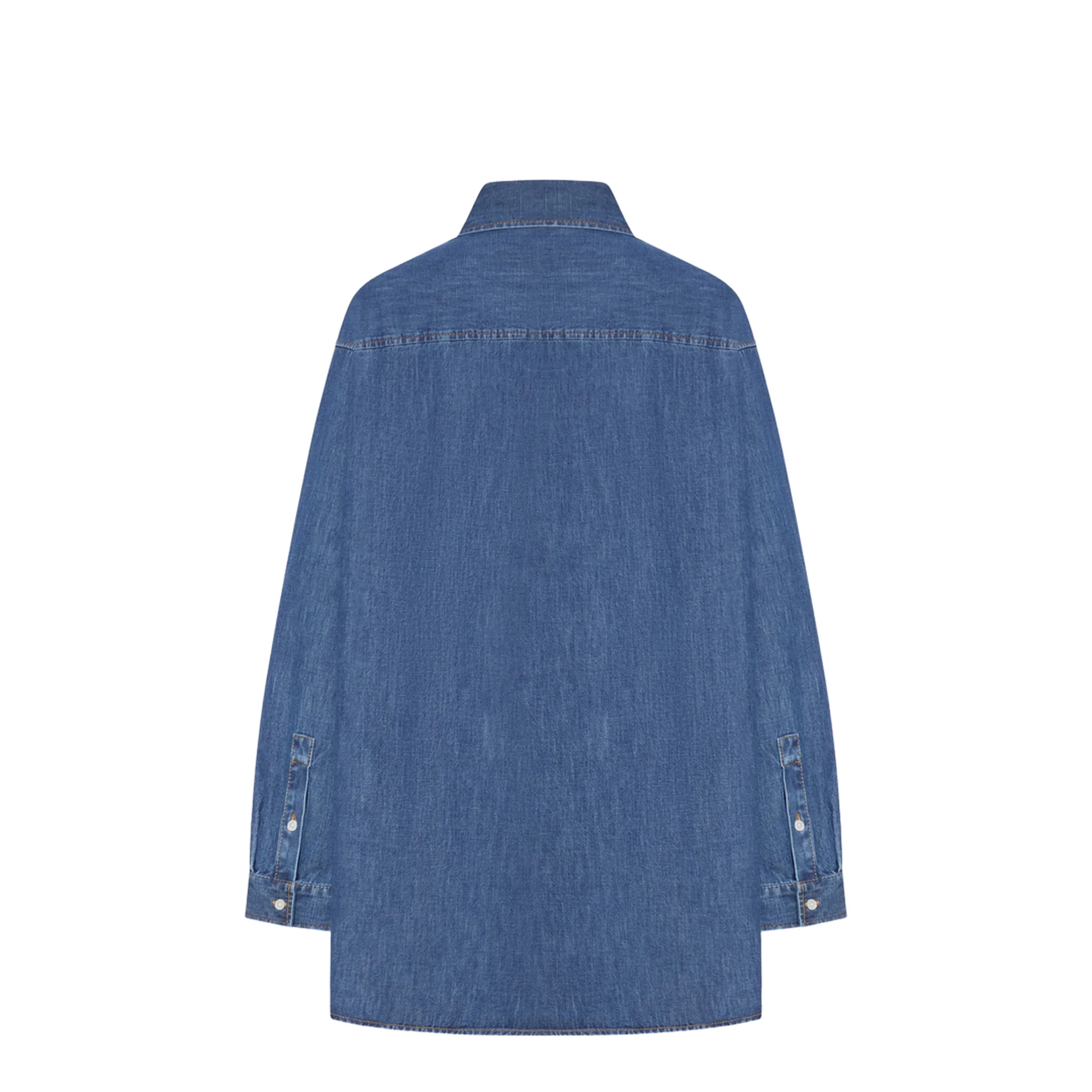 VLogo Chambray Denim Shirt - Blue - Image 2