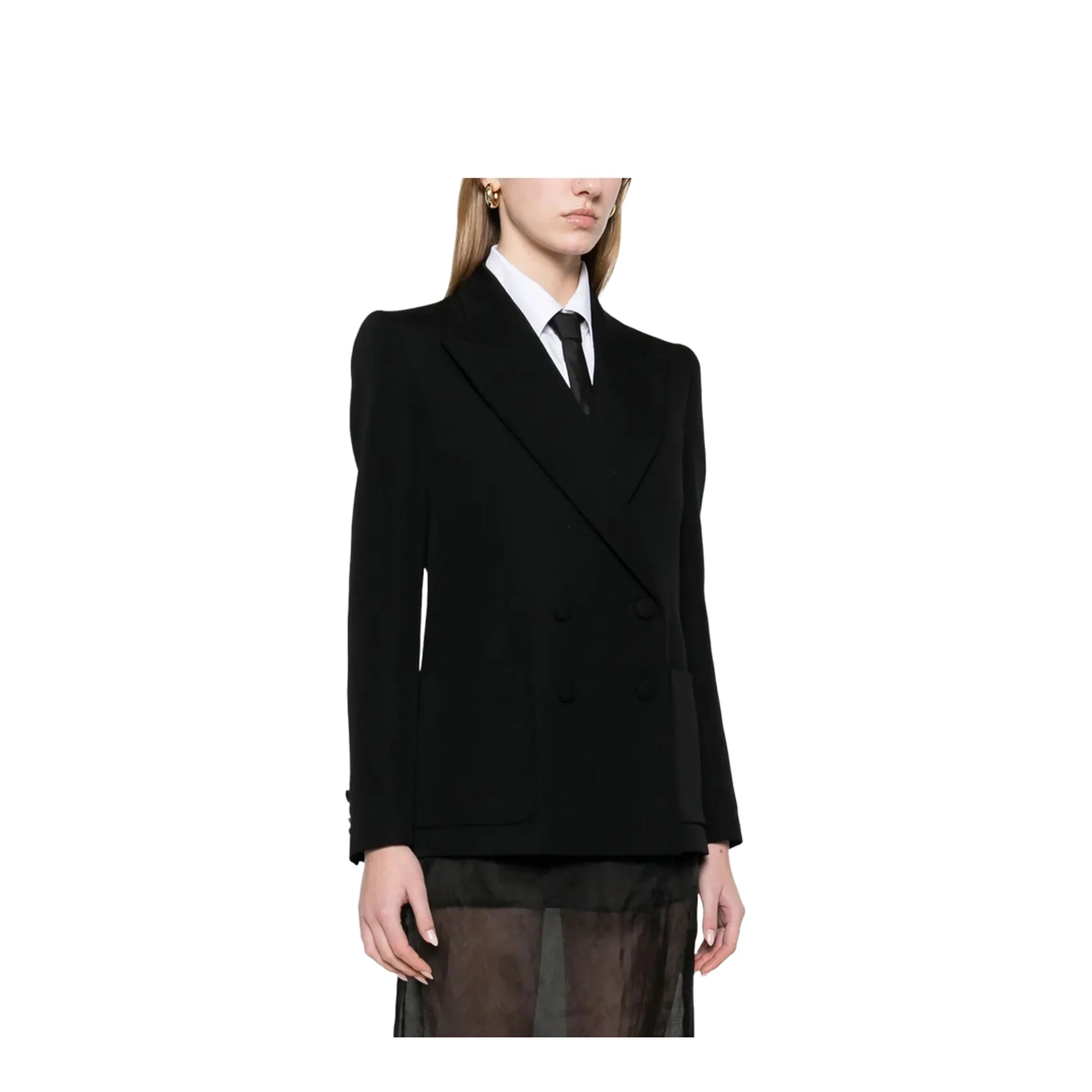 Double Breasted Jacket - Black - Image 3