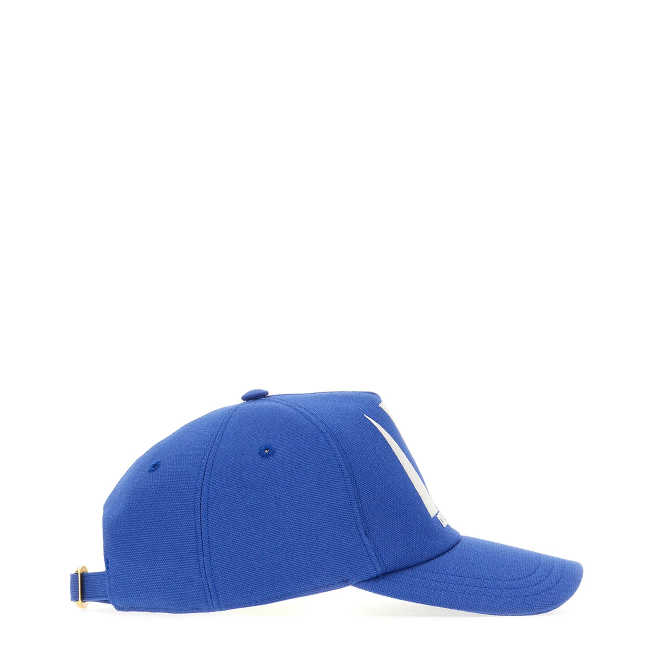 Electric Blue Cotton Baseball Cap - Image 3