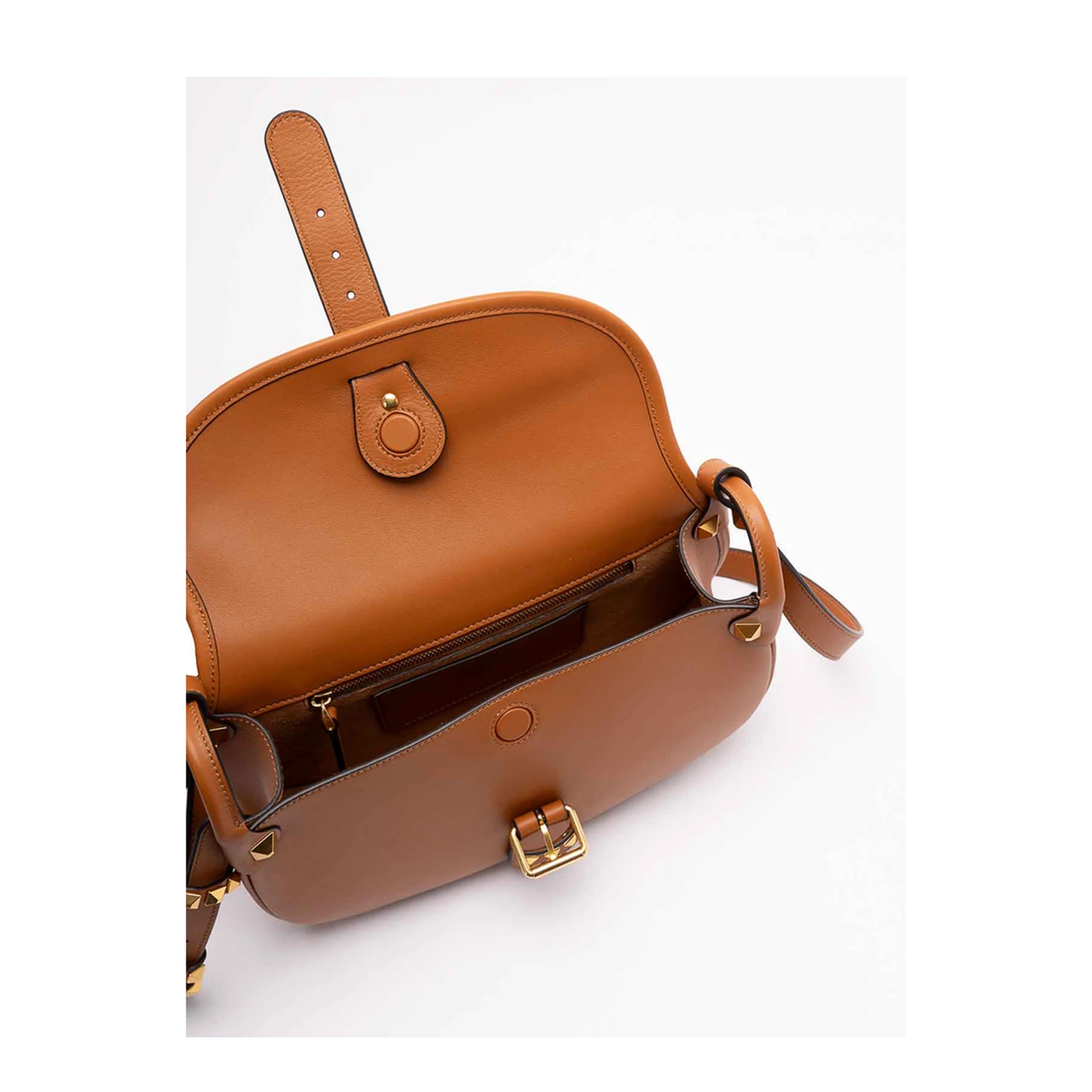 Flaneuse Small Leather Crossbody Bag - Brown - Image 5