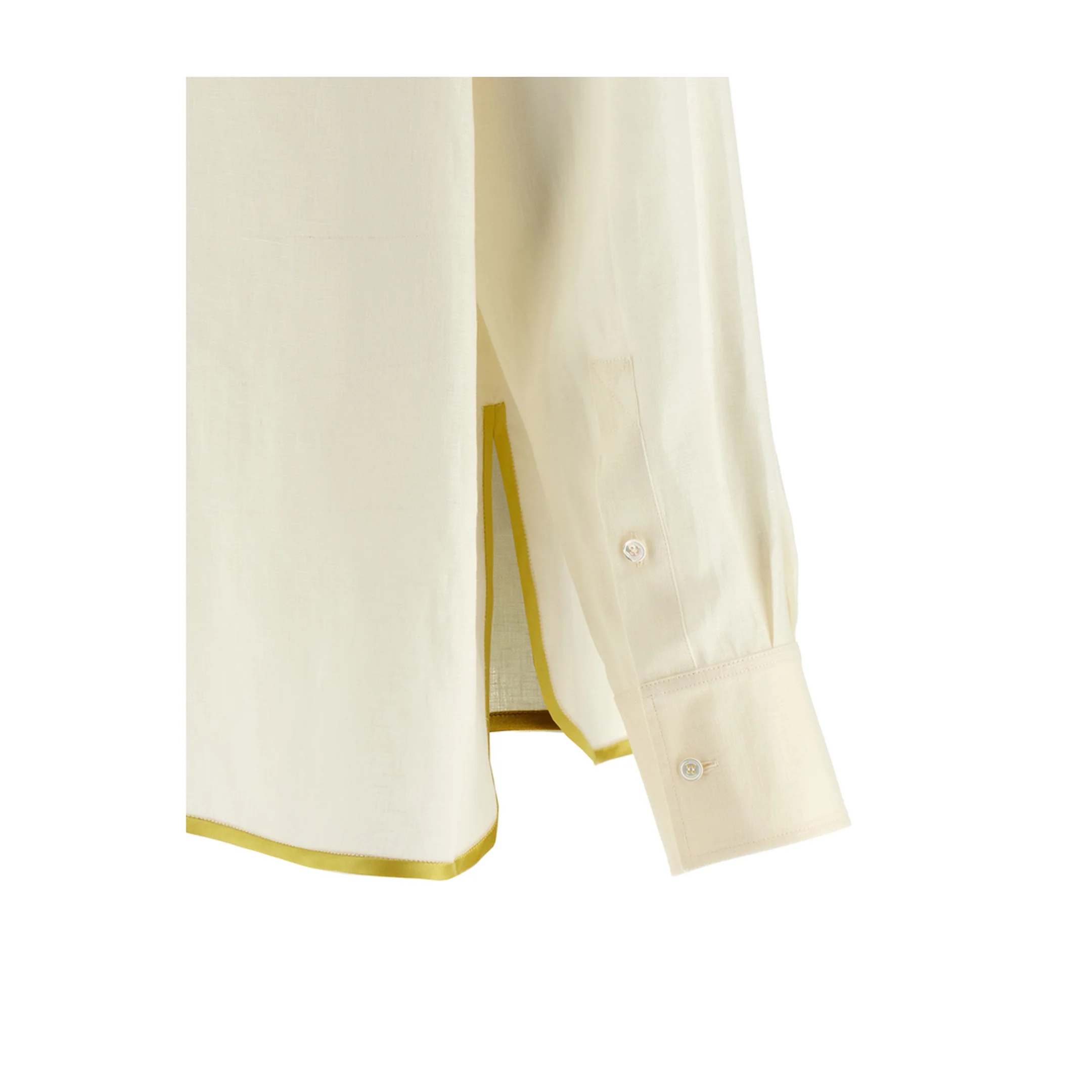 Floral Embroidered Shirt - Beige - Image 4