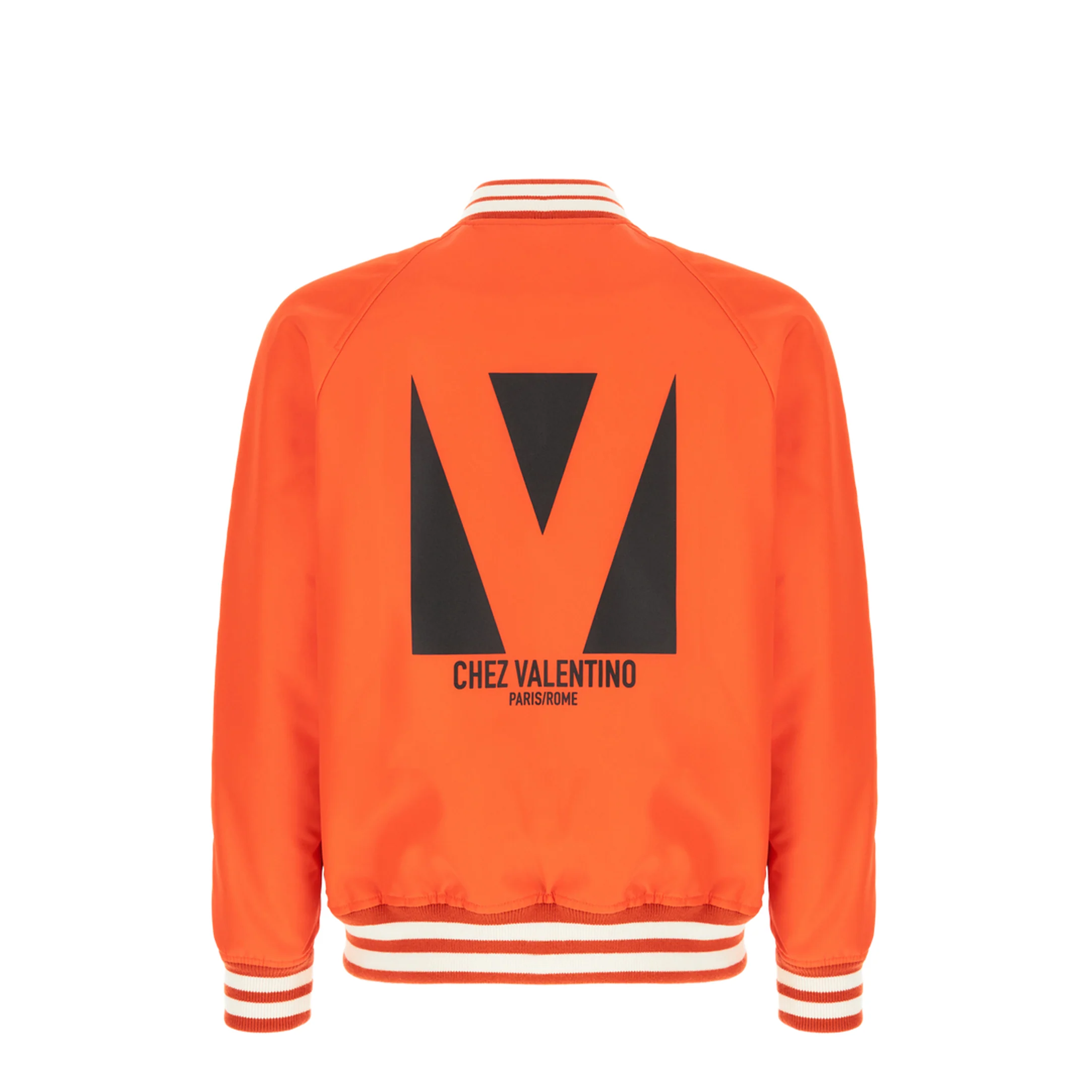 Fluo Orange Nylon Padded Bomber Jacket - Image 2