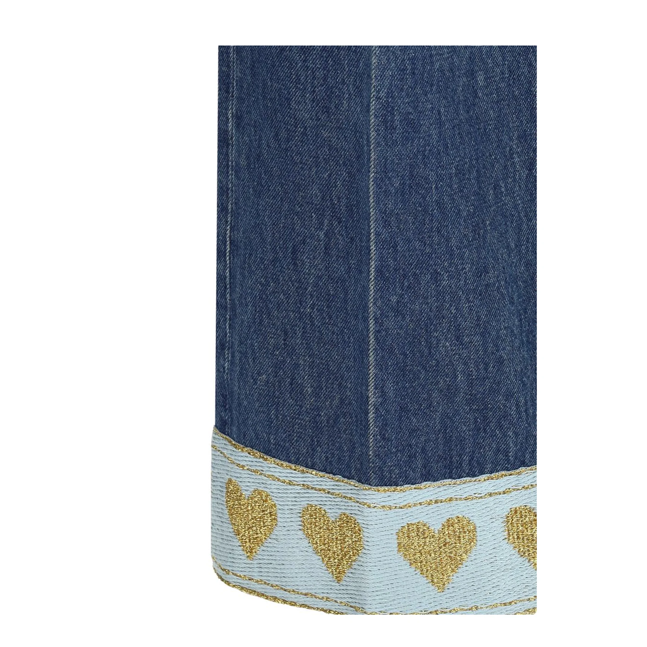 Blue Cotton Straight Leg Jeans - Image 4