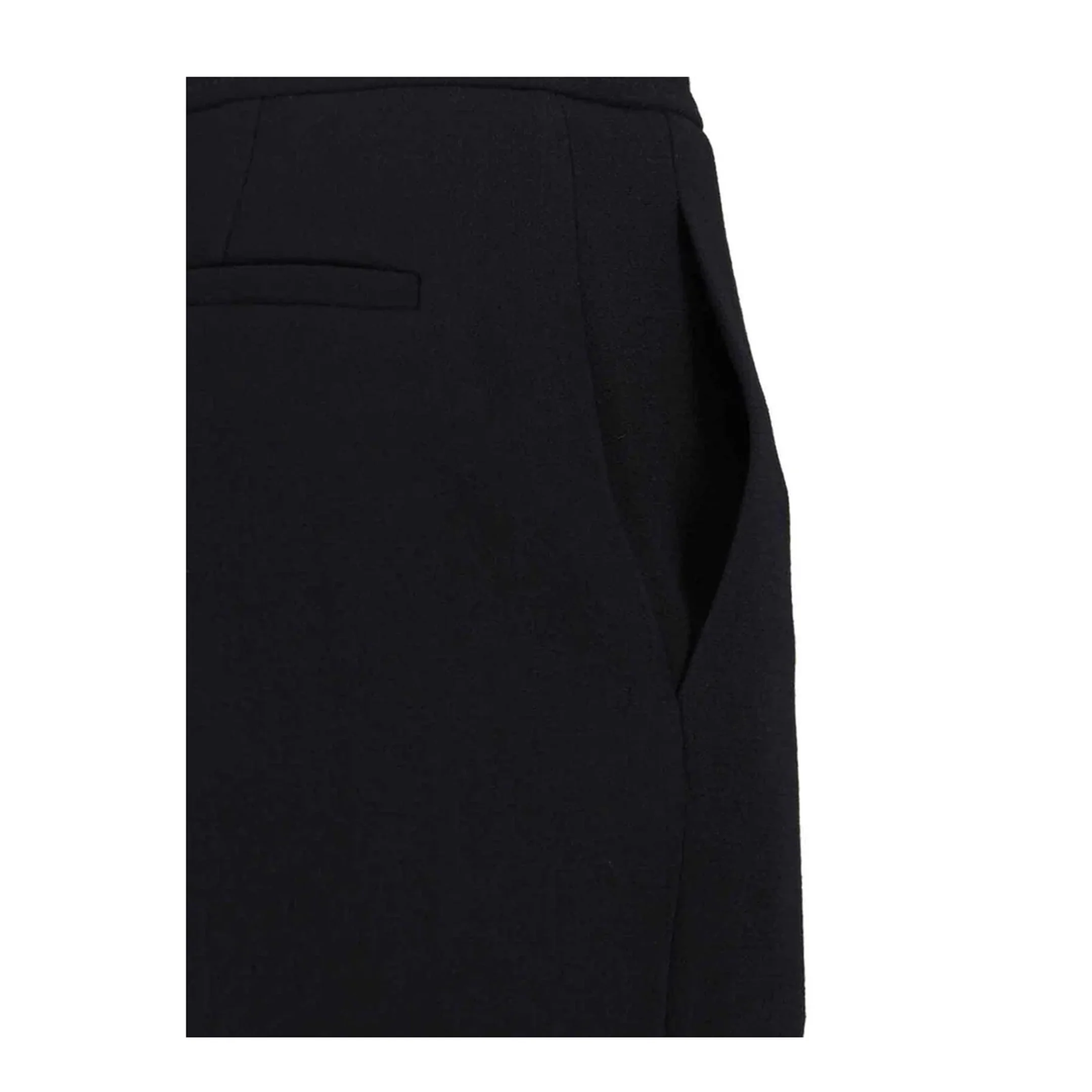 Fleece Wool Flared Pants Black - Image 4