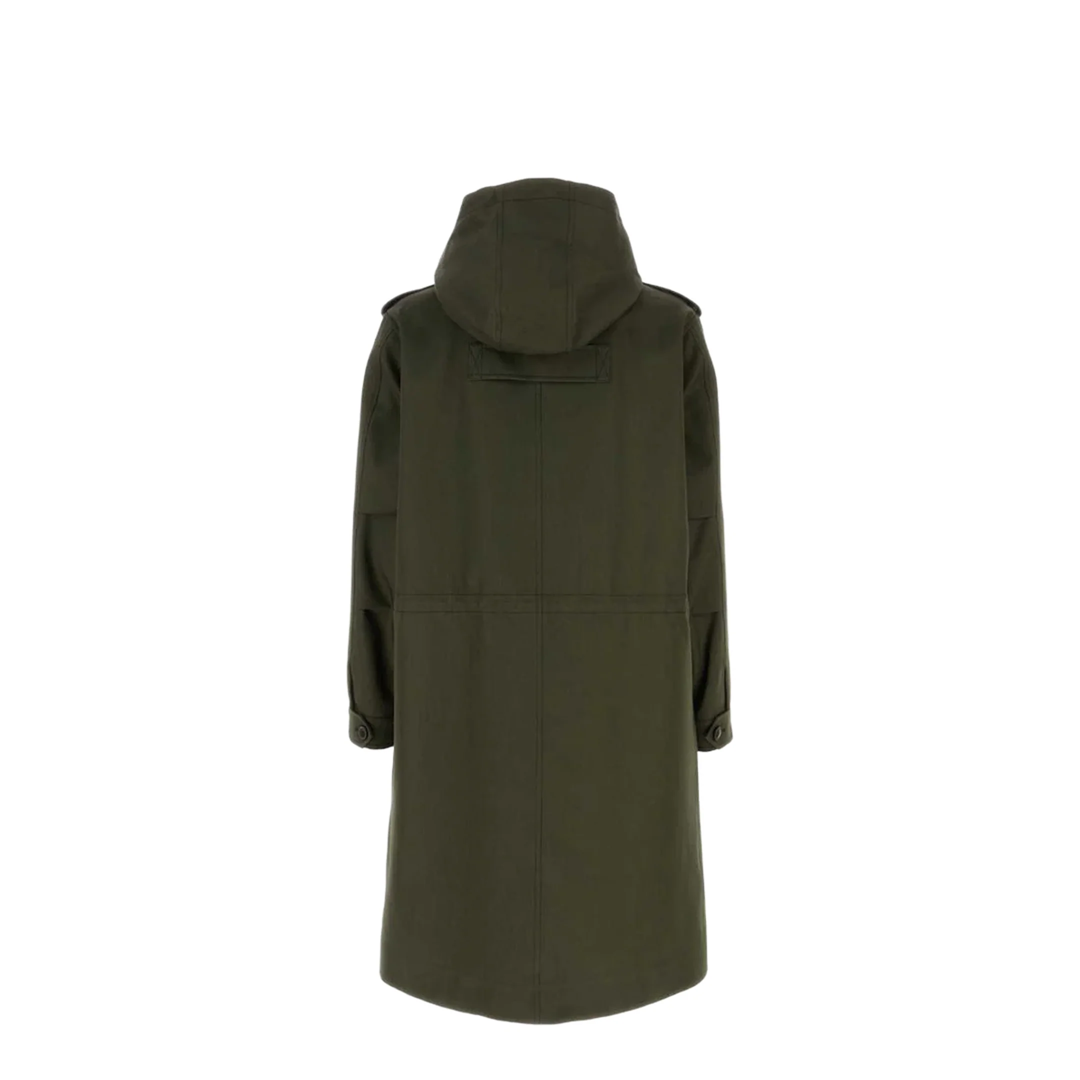 Army Green Cotton Trench Coat - Image 2
