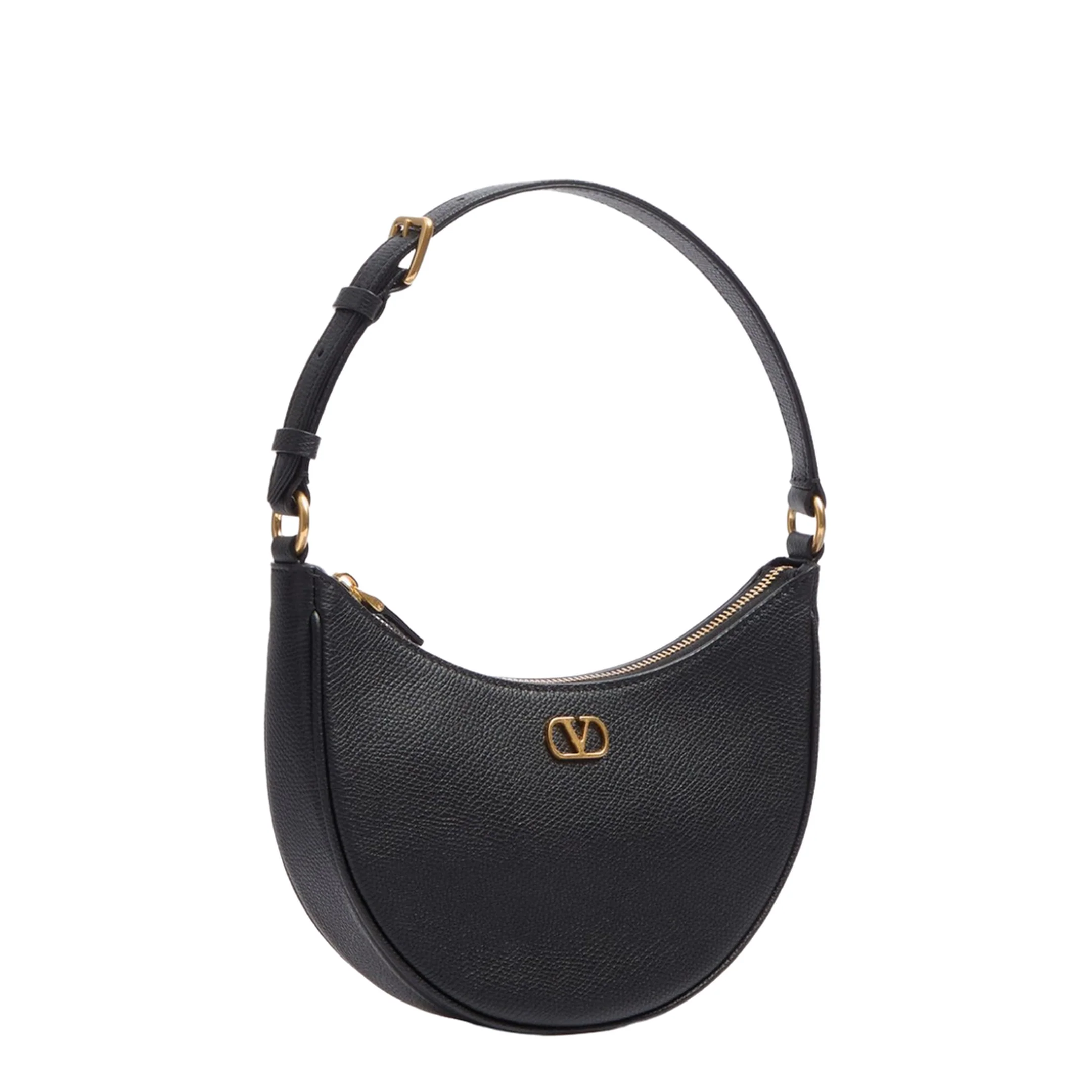 VLogo Signature Leather Mini Shoulder Bag - Black - Image 2