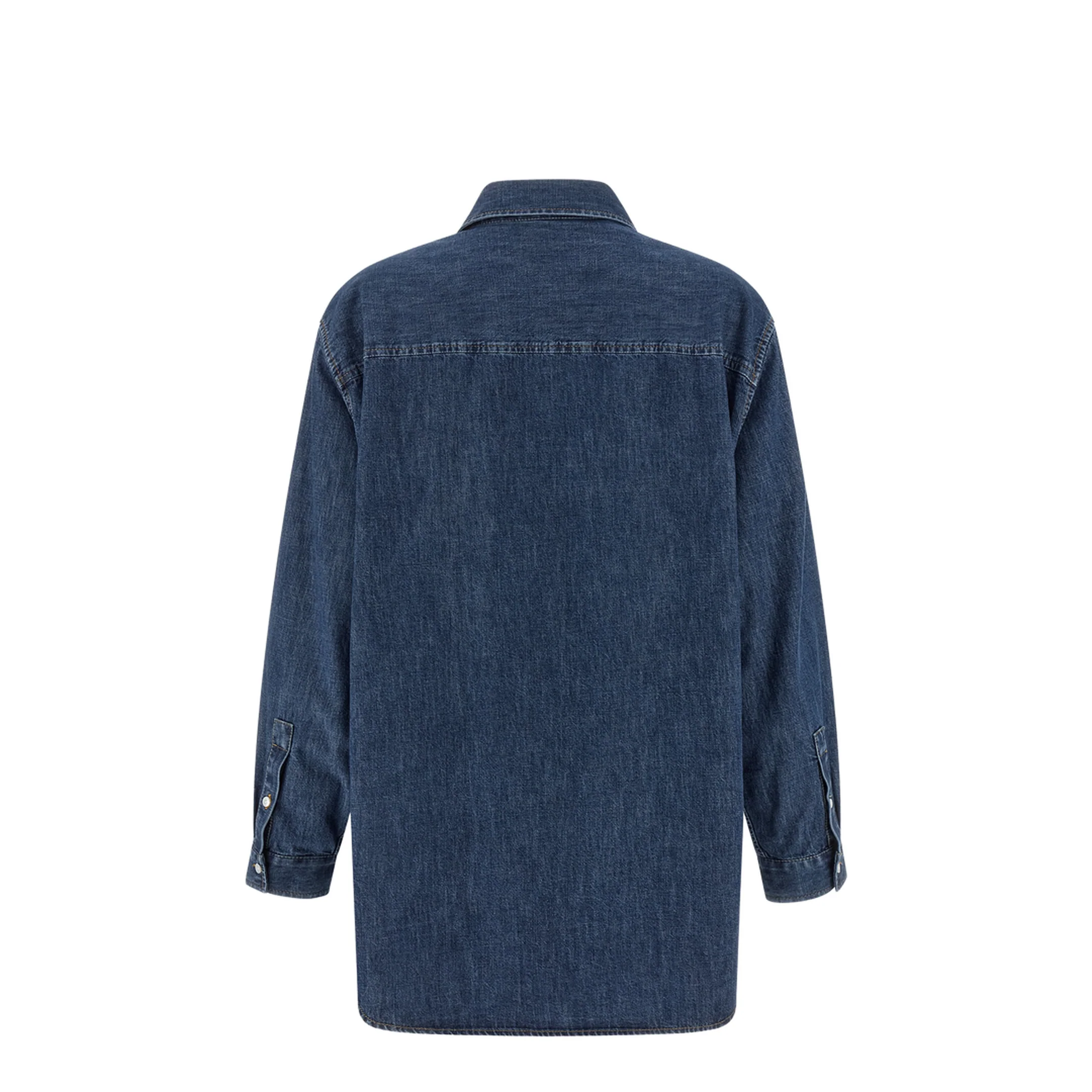 Logo Patch Denim Shirt - Blue - Image 2