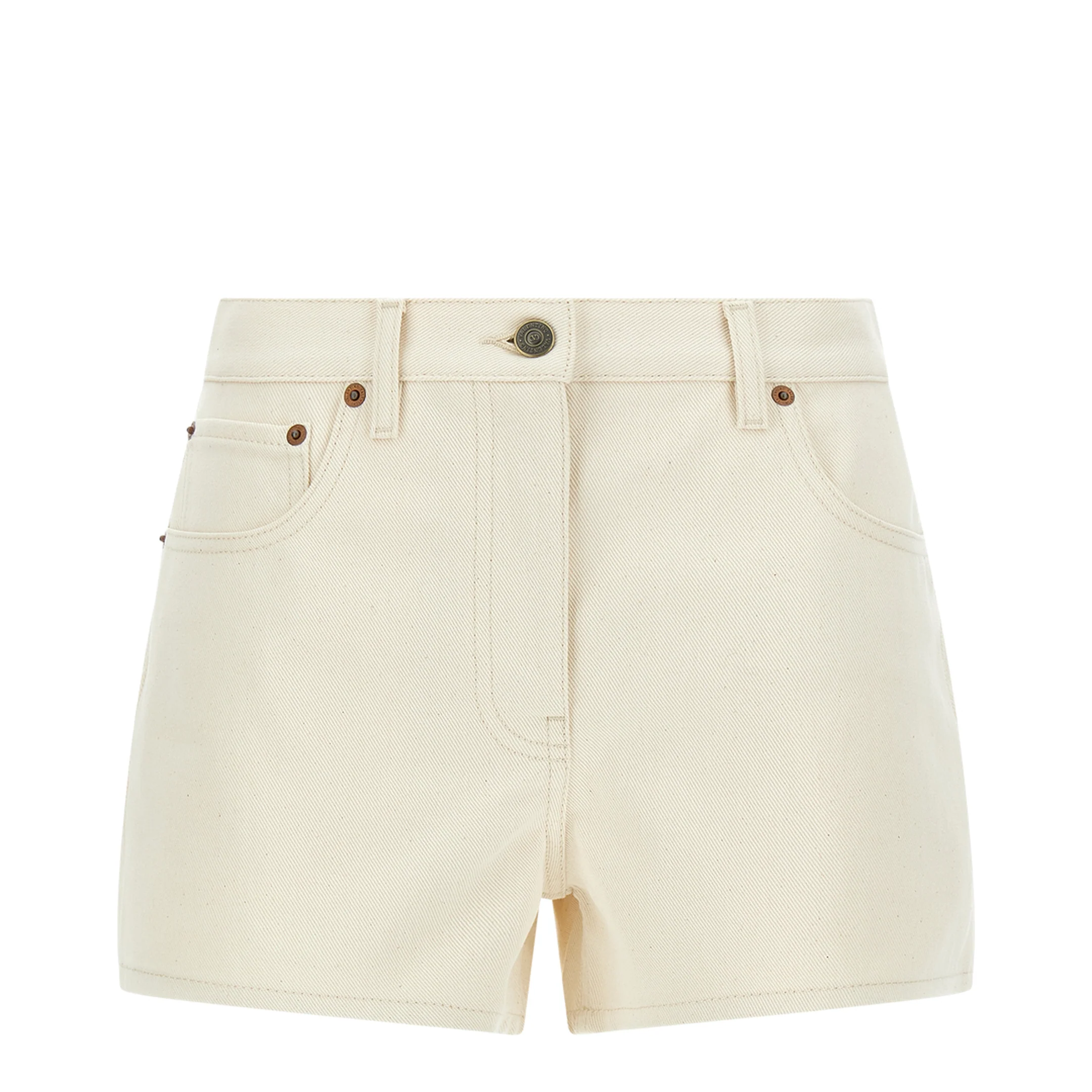 VGold Denim Shorts - Beige