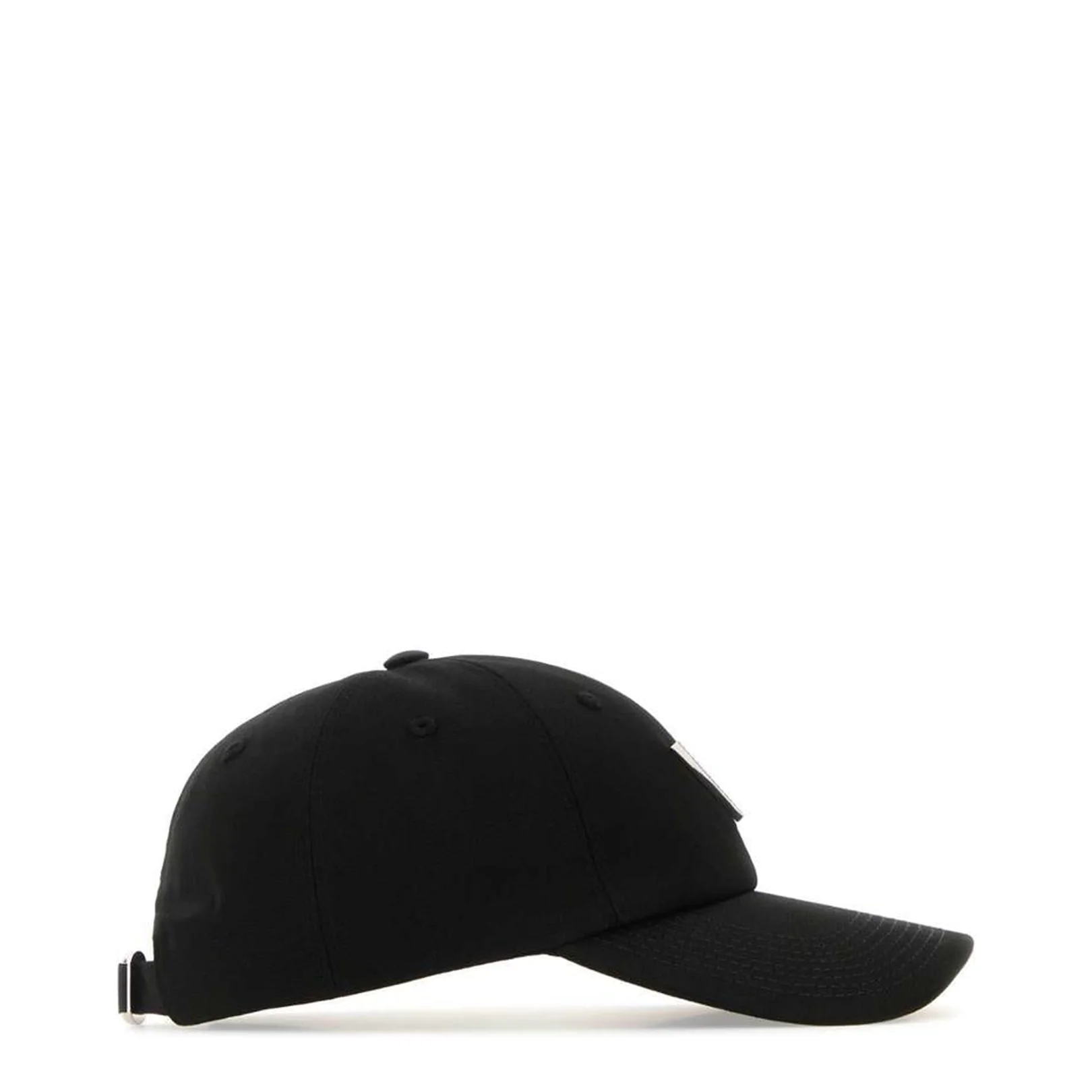 Black Stretch Cotton Baseball Cap - Image 2