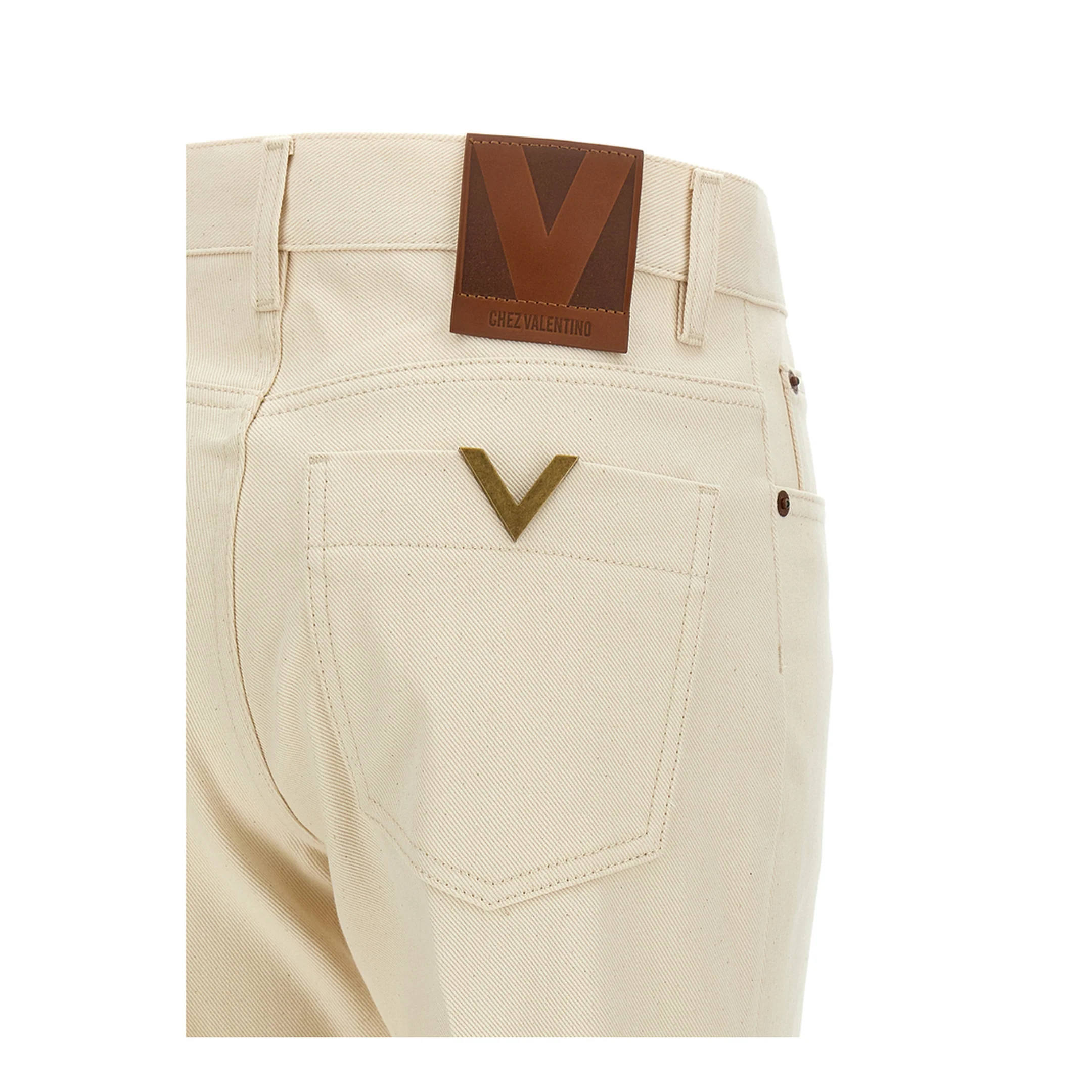 VGold Denim Flared Jeans - Beige - Image 4