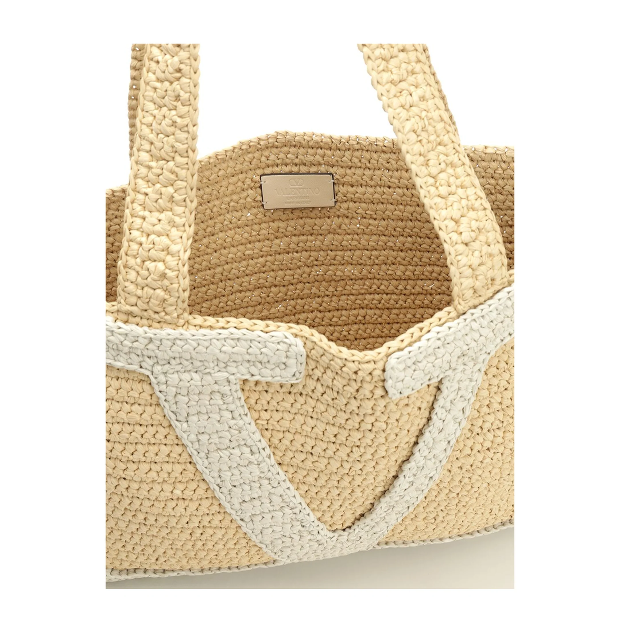 Viva Superstar Large Raffia Shopping Bag - Butter - Image 3