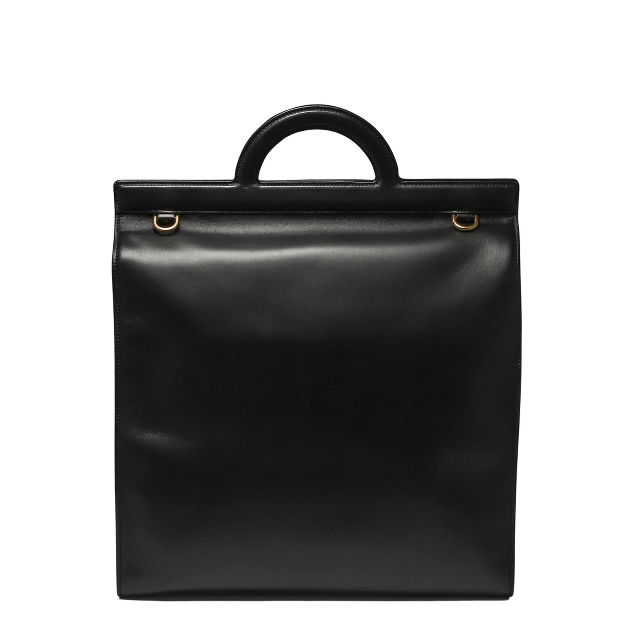 Leather Handbag with Frontal Logo Print - Image 3