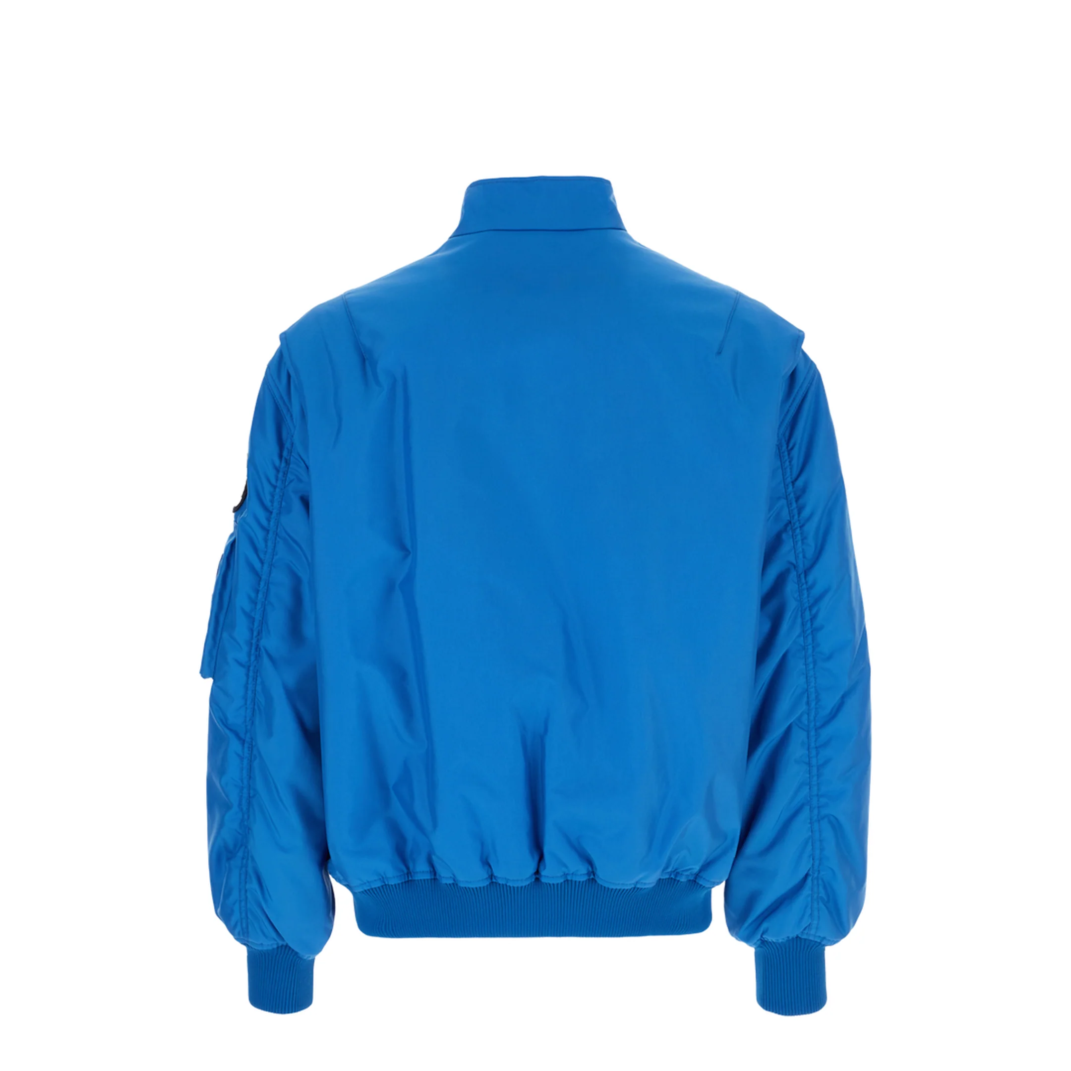 Light Blue Nylon Padded Bomber Jacket - Image 2
