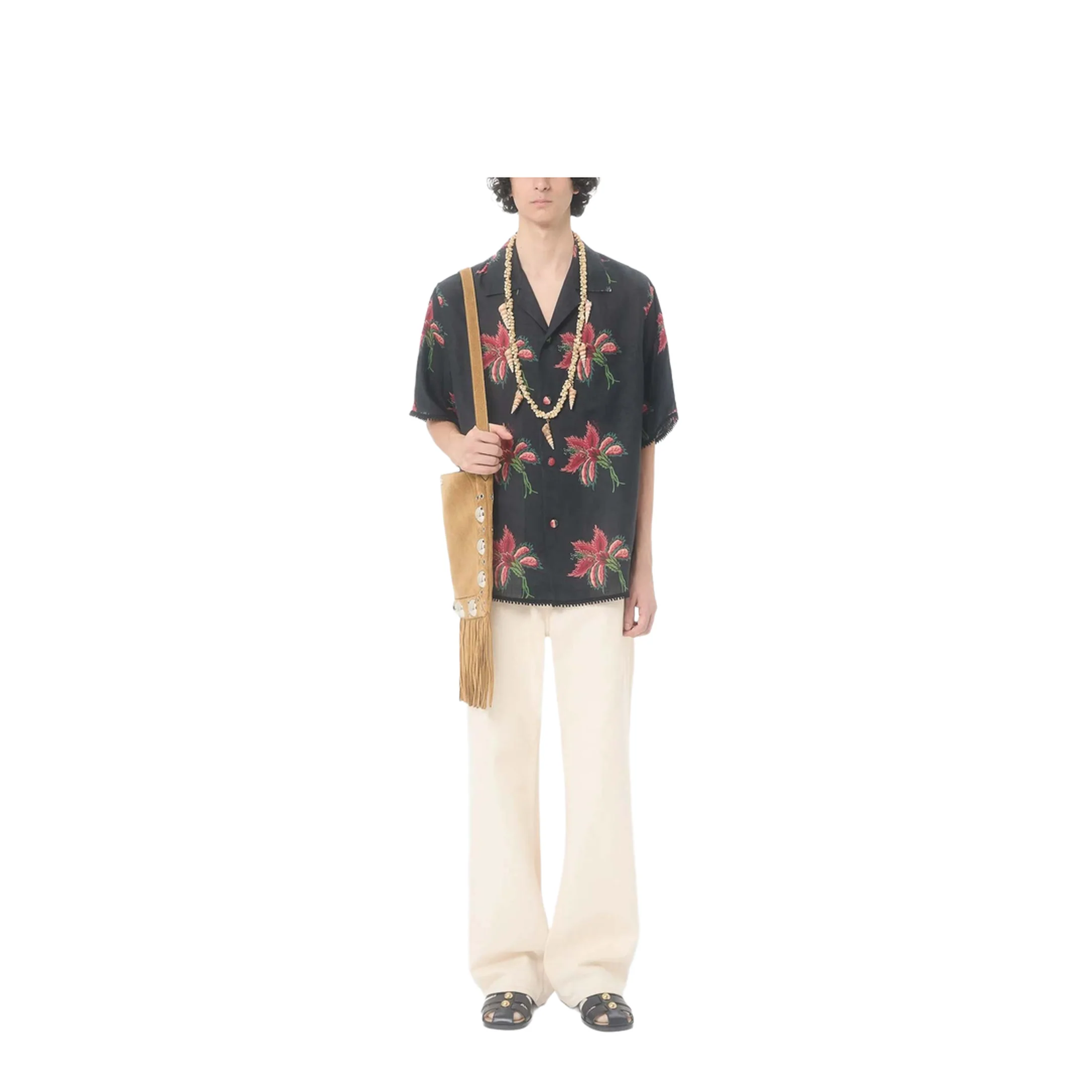 Pattern Lined Shirt - Black - Image 5