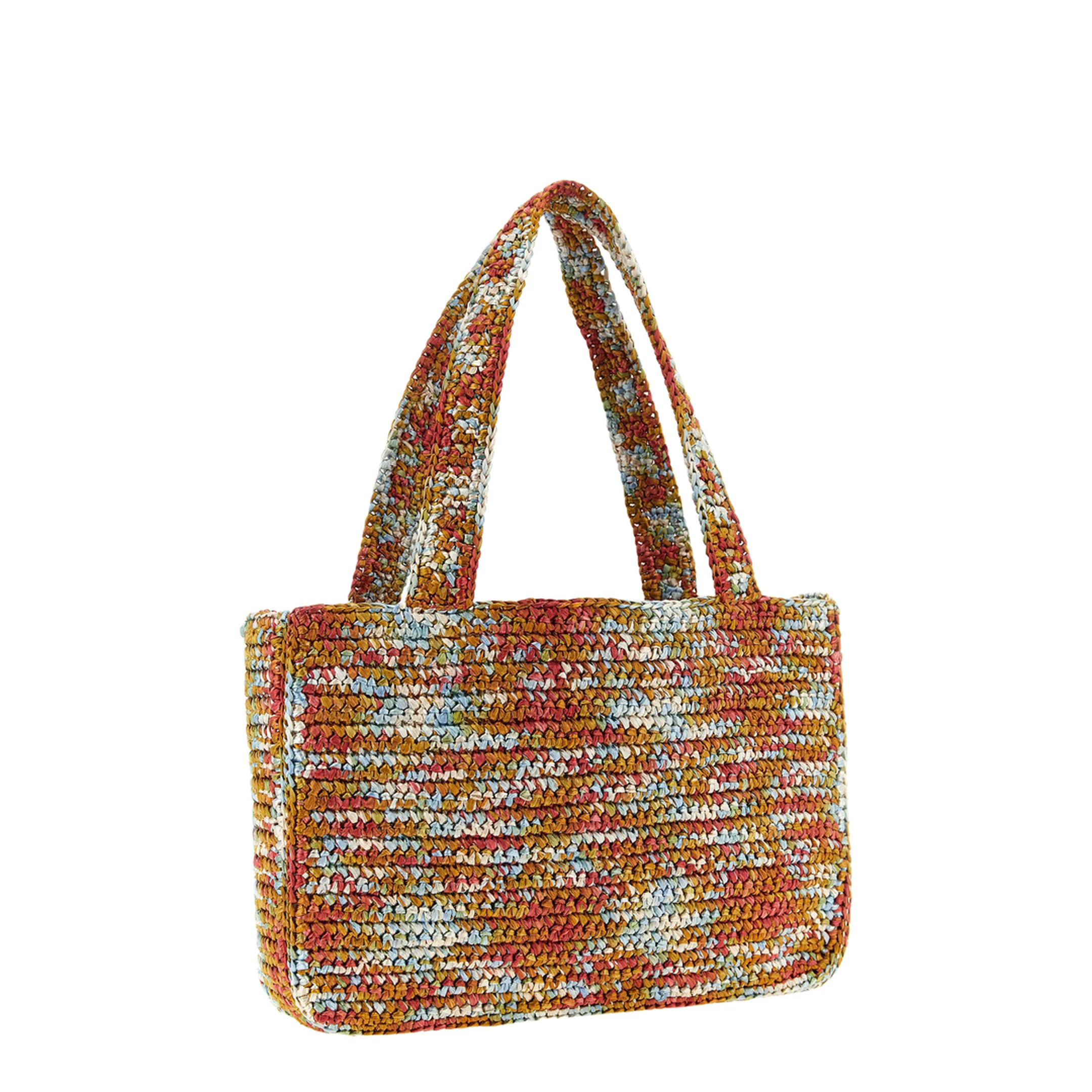 Viva Superstar Medium Woven Tote Bag - Orange - Image 2