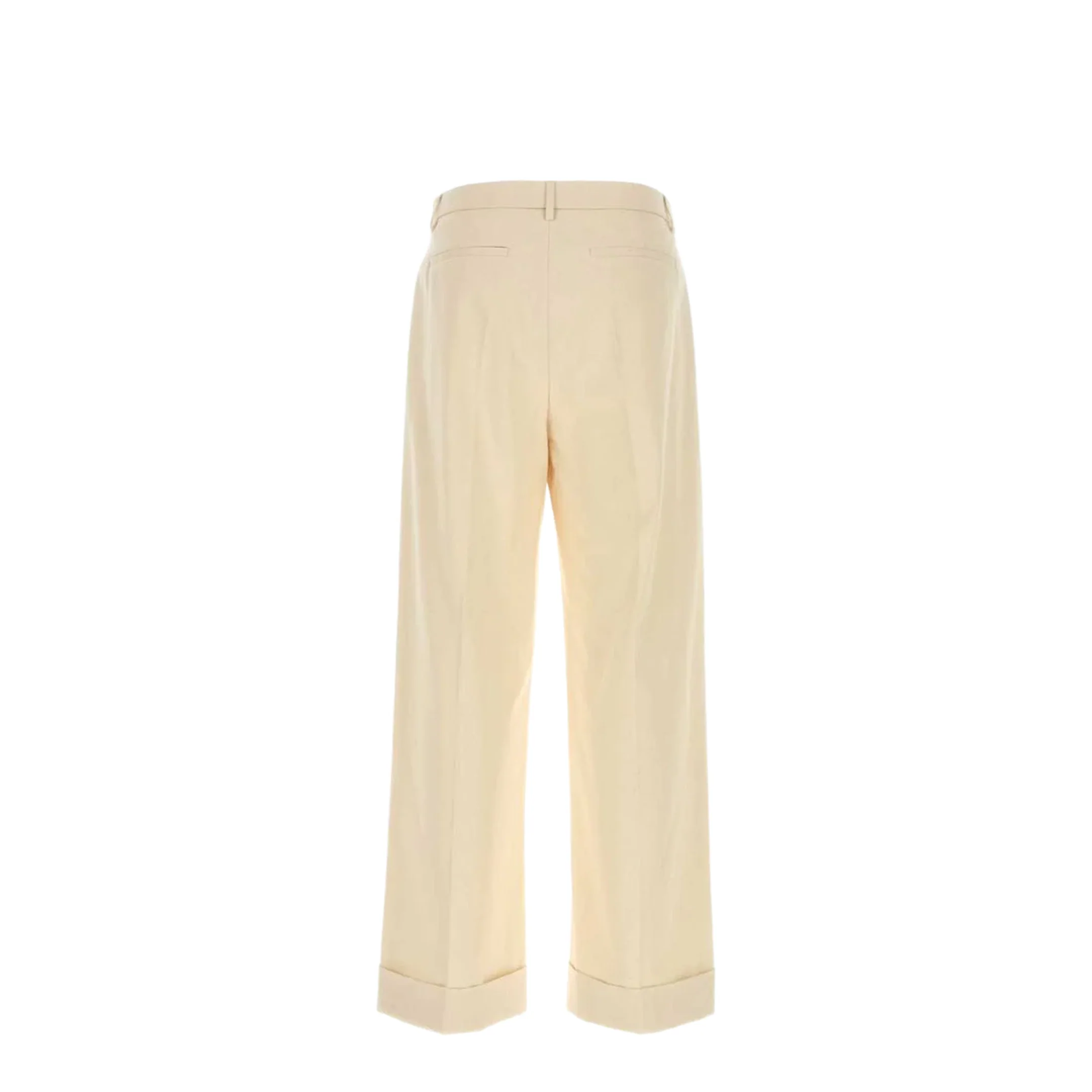 Melange Ivory Cotton Pant - Image 2
