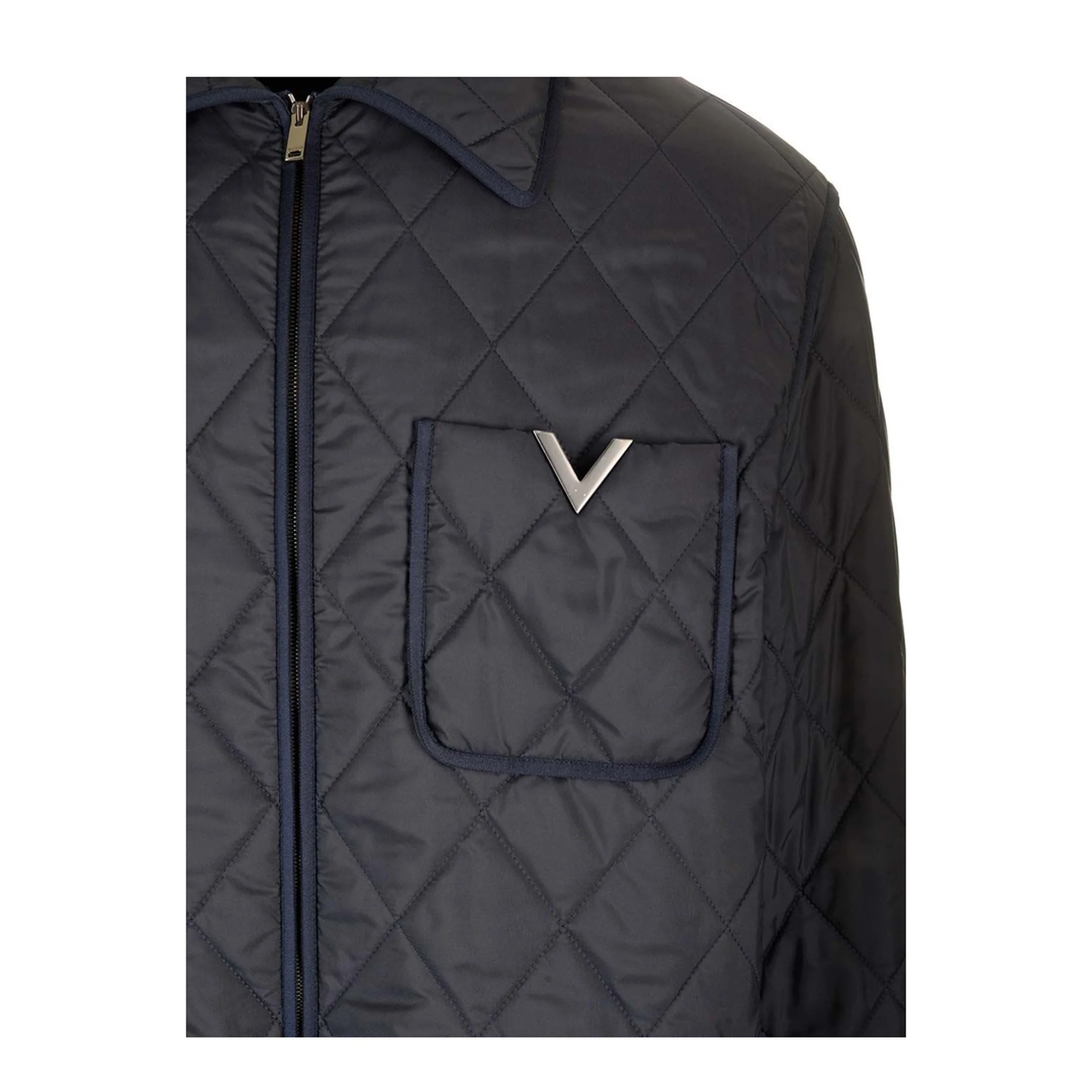 Metallic V Quilted Shirt Jacket - Image 4