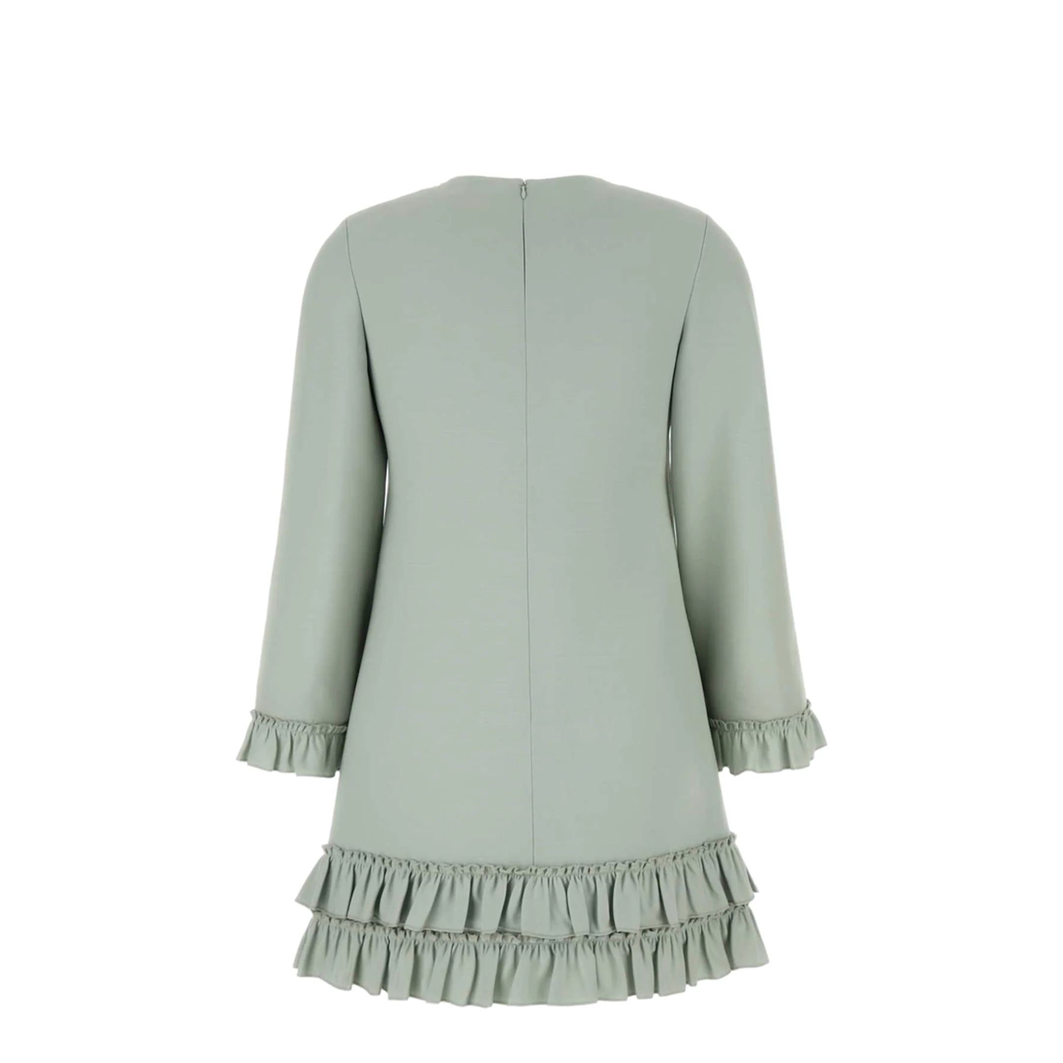 Mint Green Wool Blend Mini Dress - Image 4