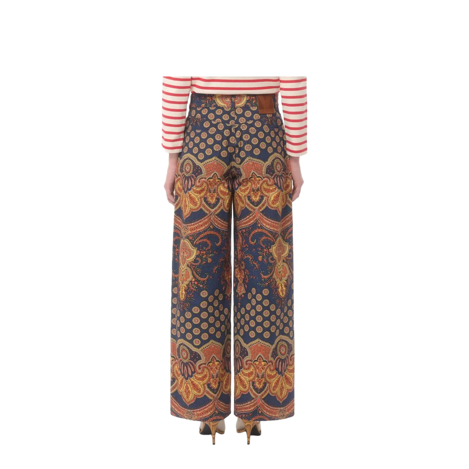 Multicolor Cotton Denim Pants - Image 5