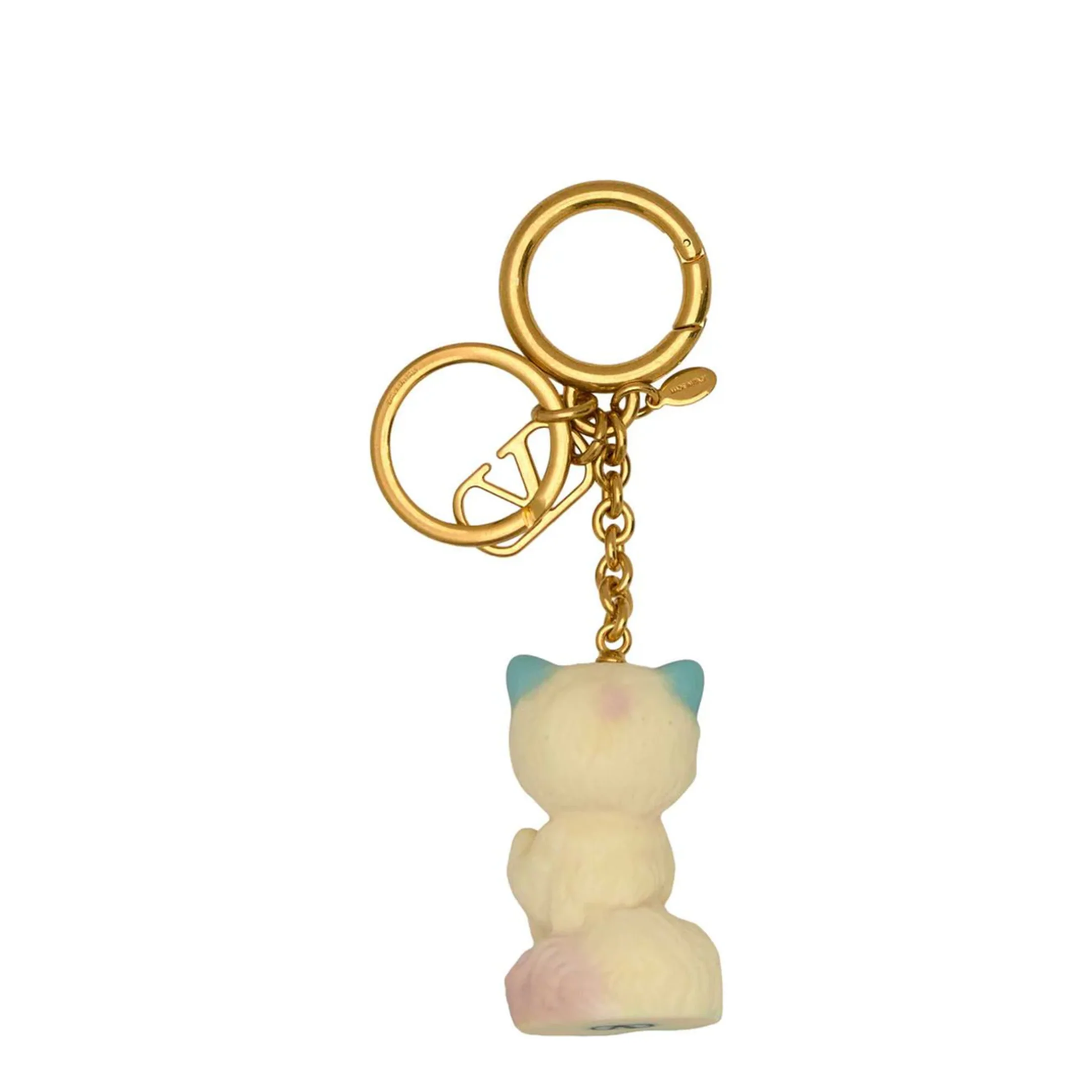 Multicolor Metal and Nylon Le Chat De La Maison Keyring - Image 2