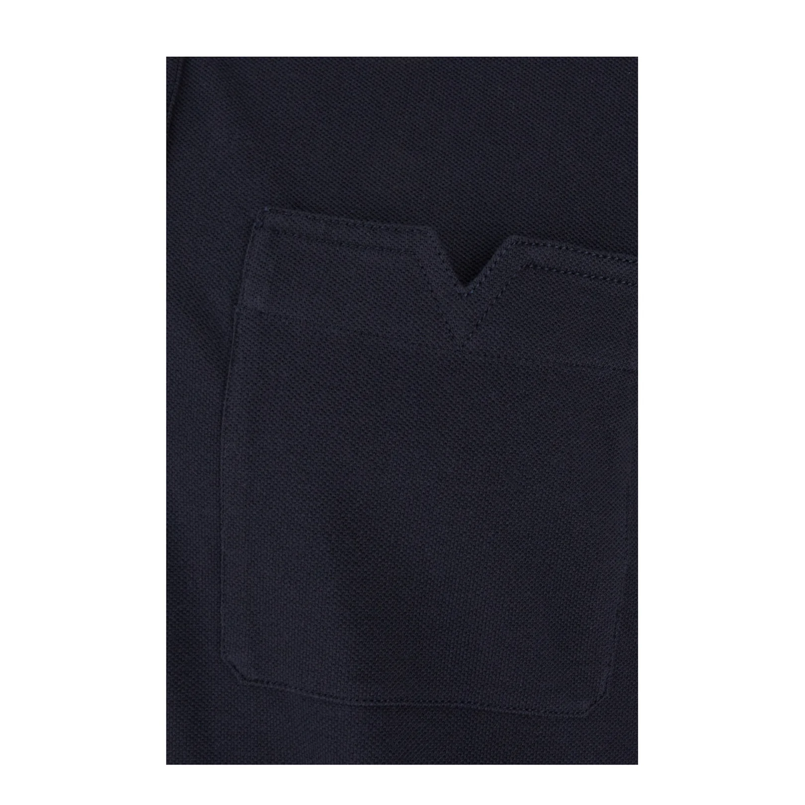 Navy Blue Piquet Polo Shirt - Image 3