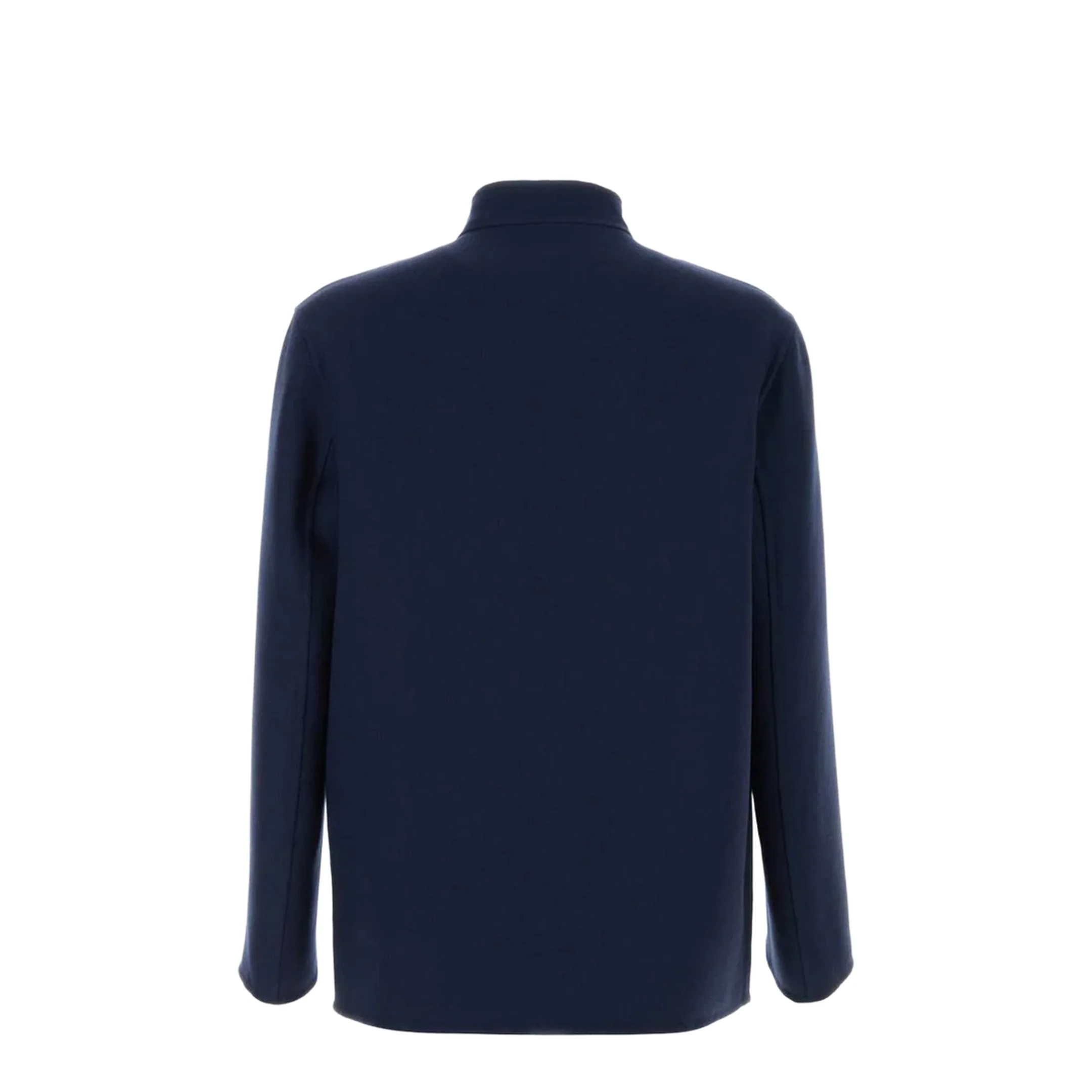 Navy Blue Wool Blend Jacket - Image 2