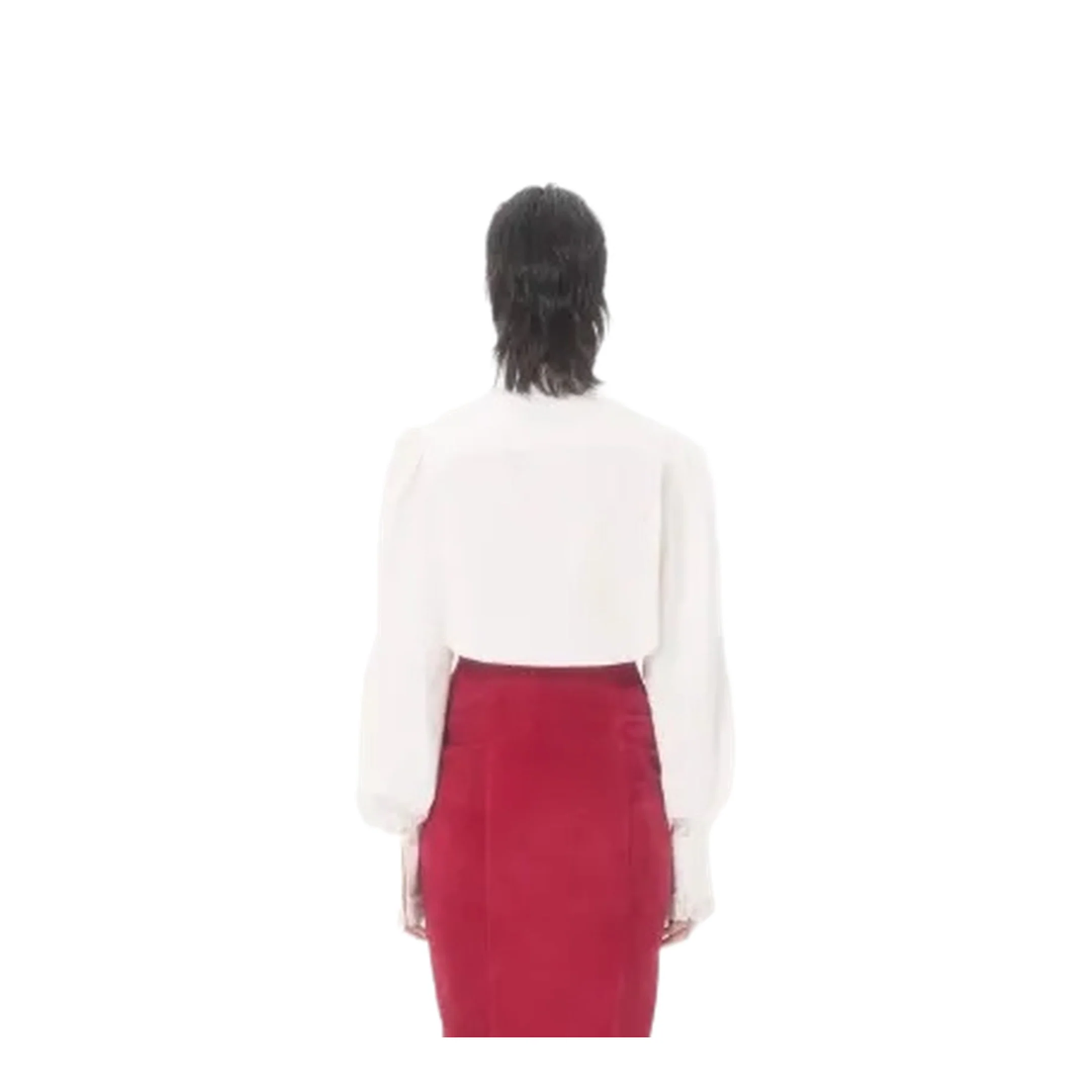Popeline Embroidered Shirt White - Image 4