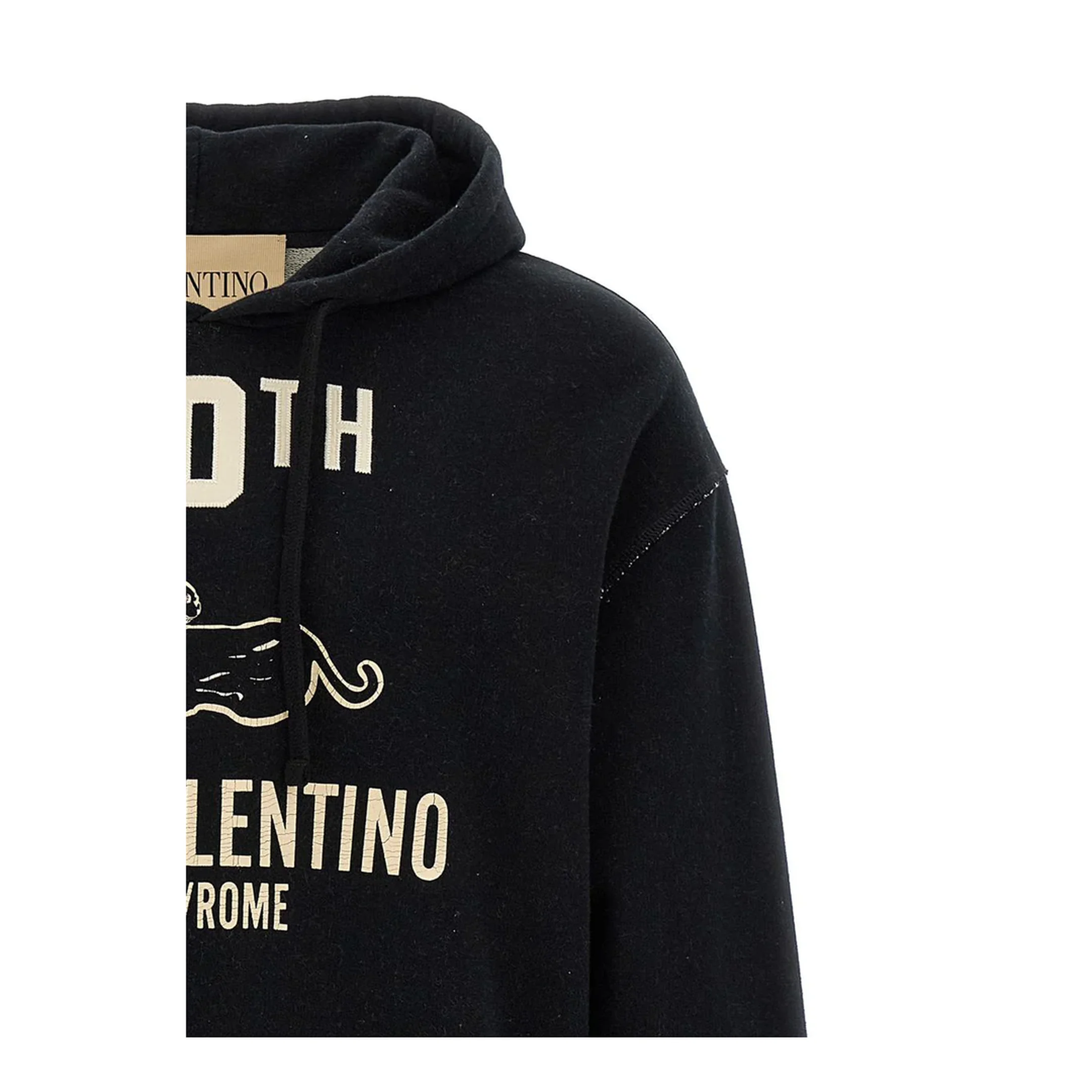 Printed Hoodie Black - Image 3