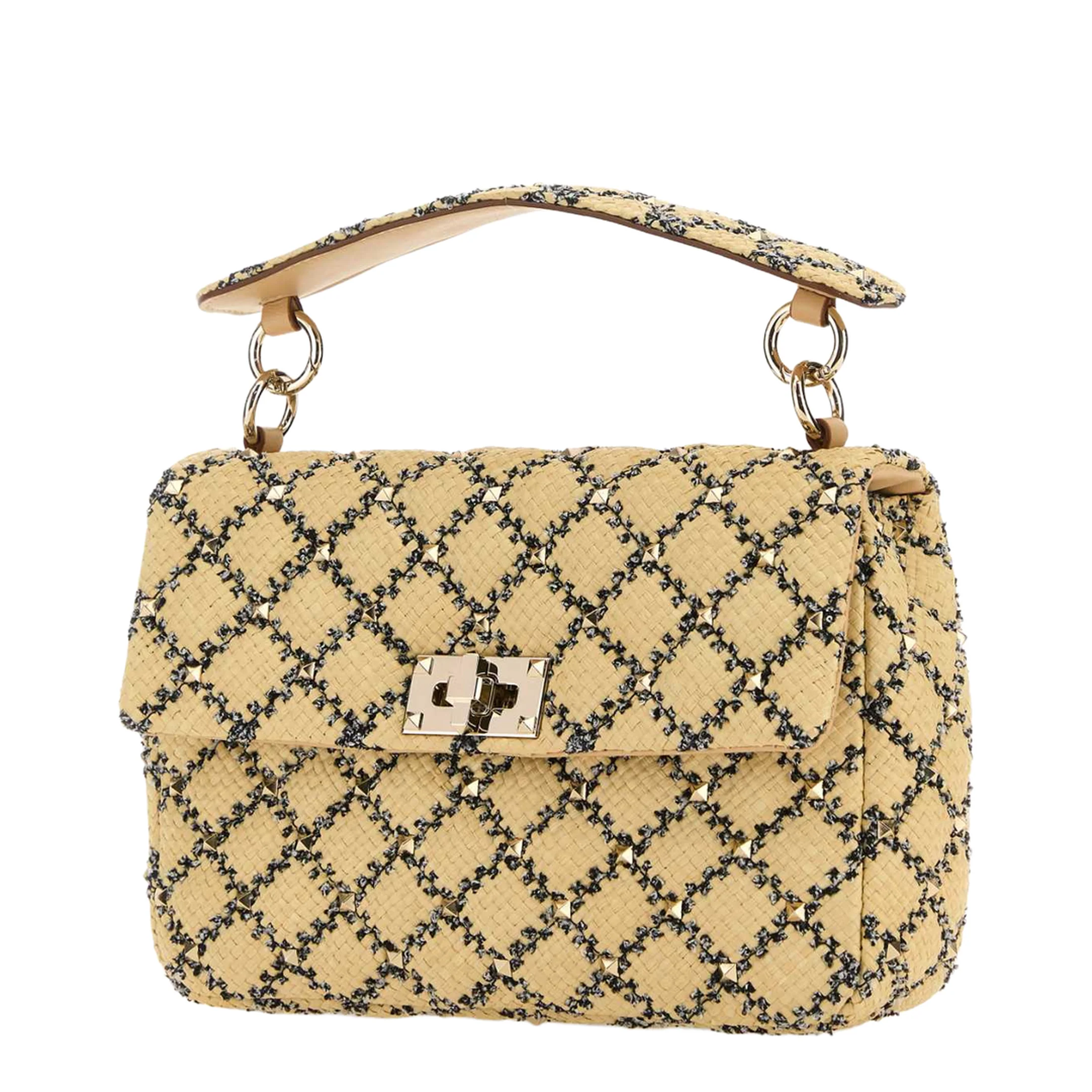 Garavani Raffia Rockstud Handbag - Image 4