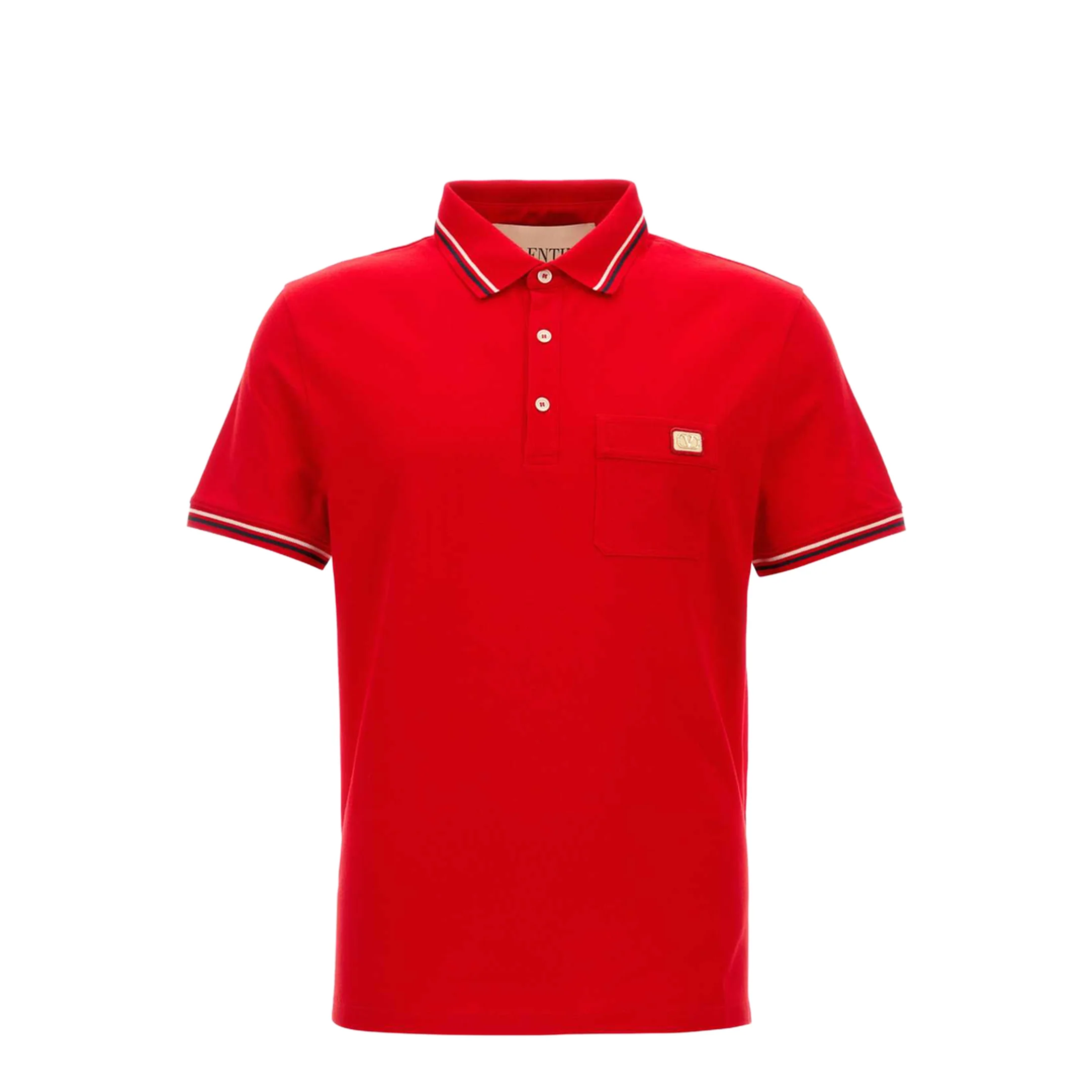 Red Cotton Polo Shirt