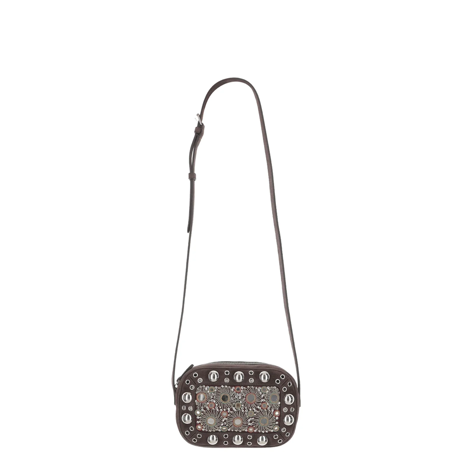 Shoulder Bag with Ball Studs and Rivets