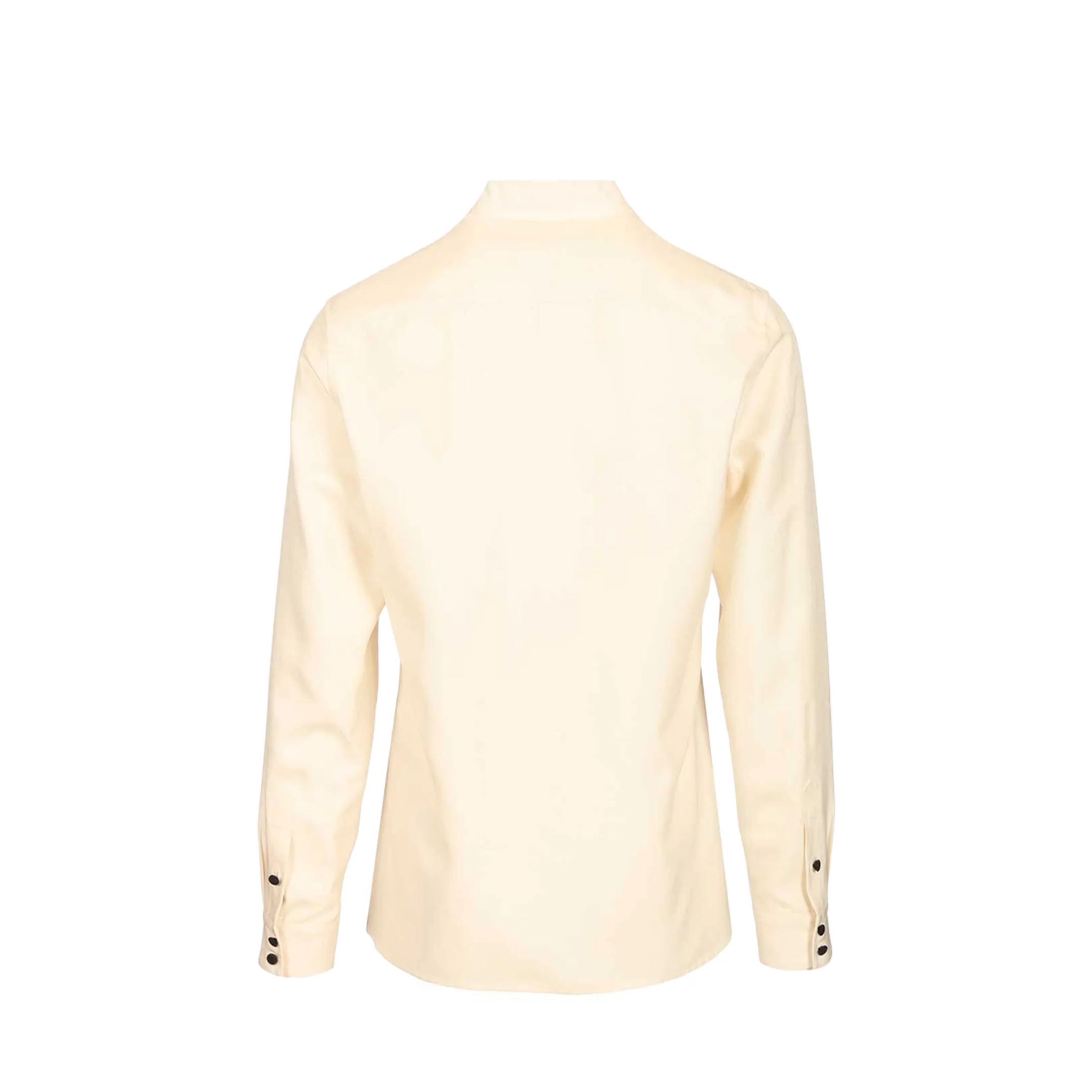 Silk Shantung Shirt Beige - Image 2