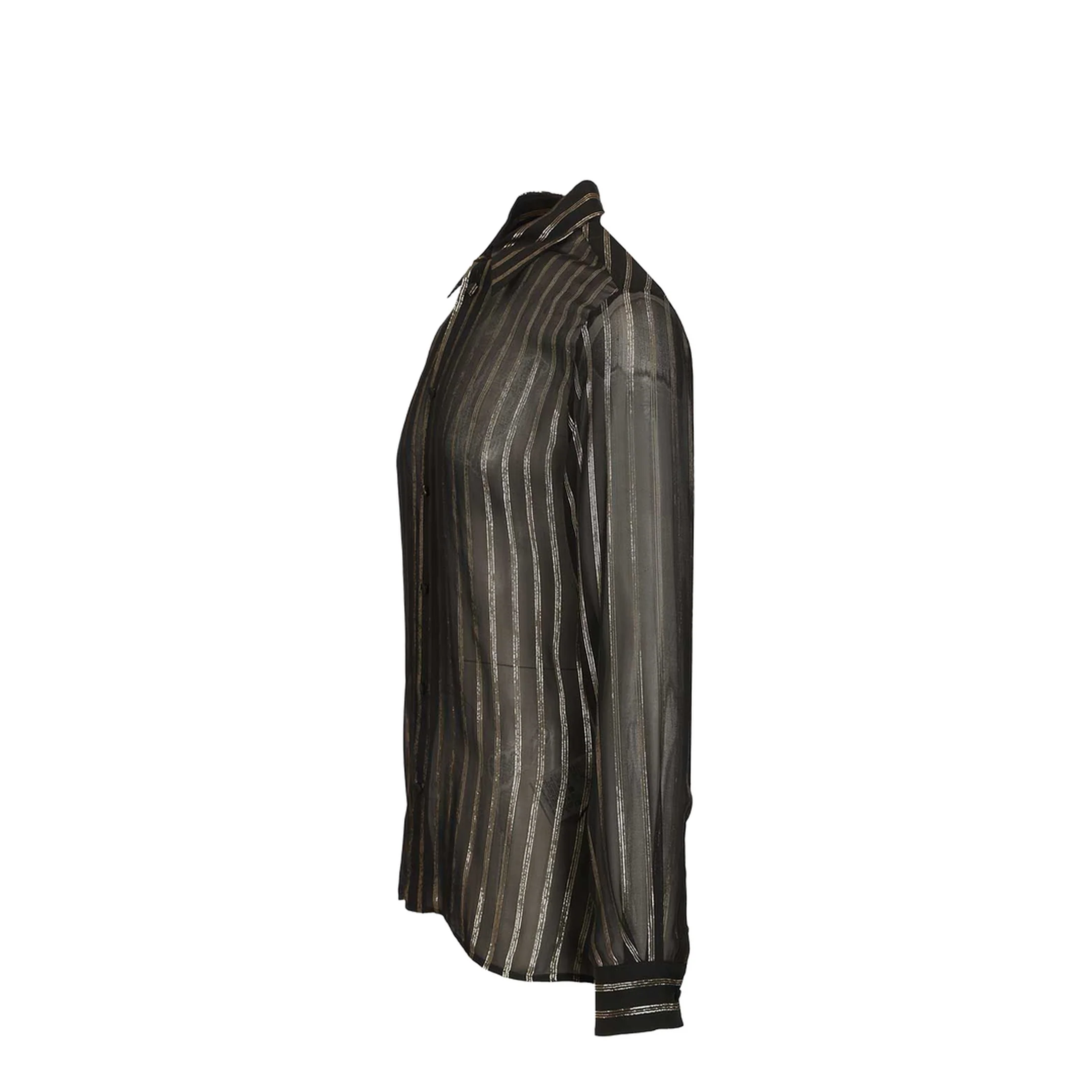 Silk and Lurex Chiffon Shirt - Image 3