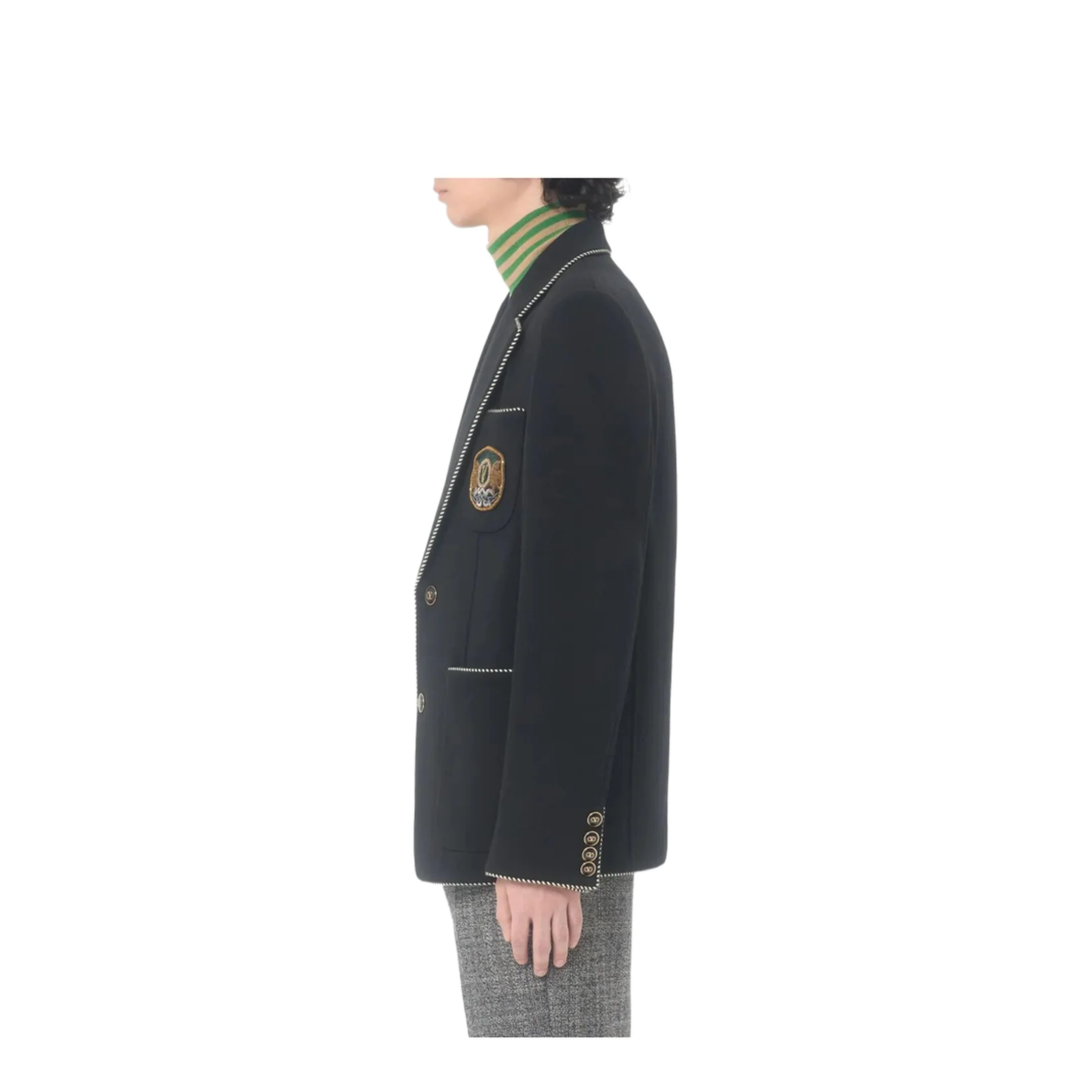 Single-Breasted Blazer - Black - Image 3