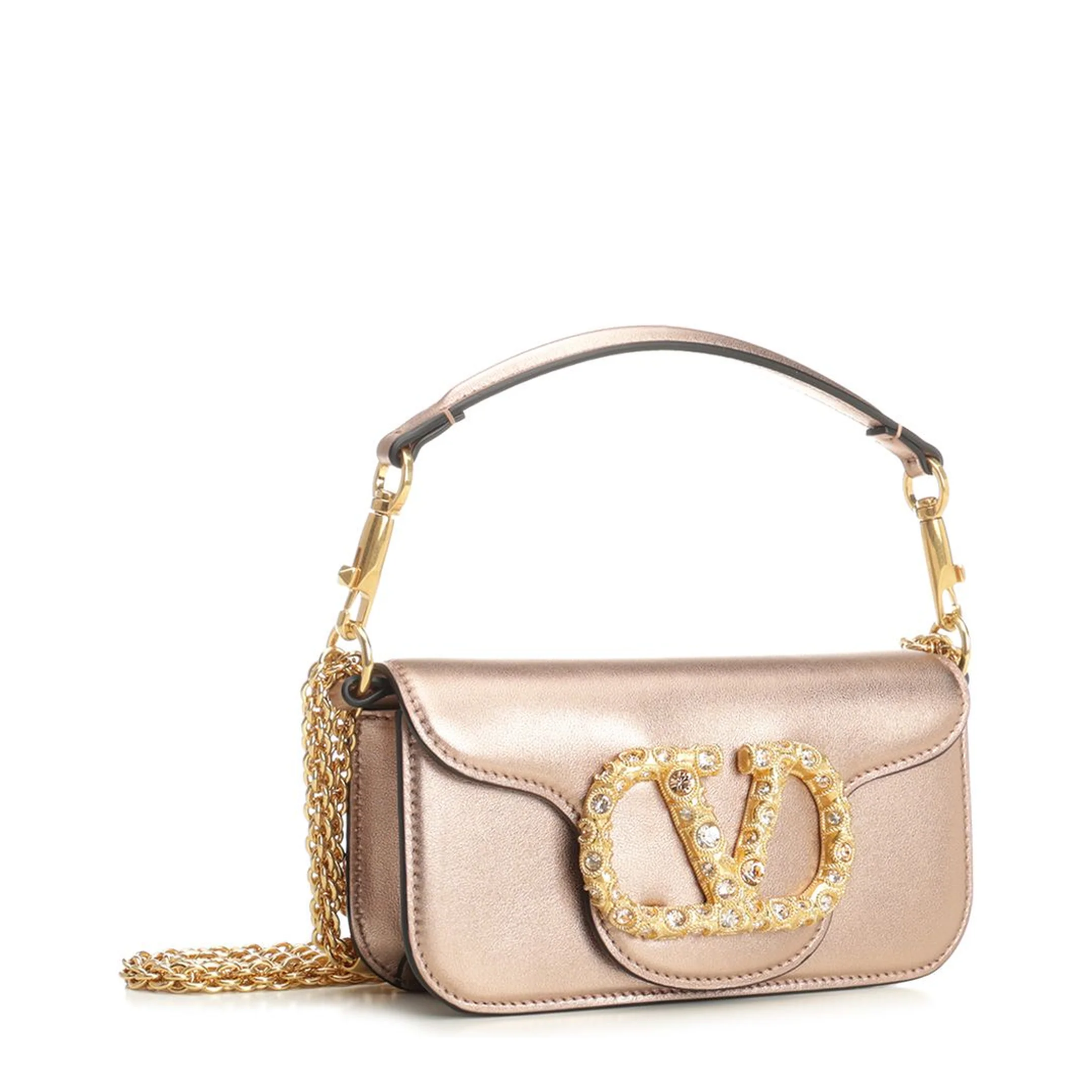Jewel Logo Locò Small Calfskin Shoulder Bag - Rose Cannelle - Image 2