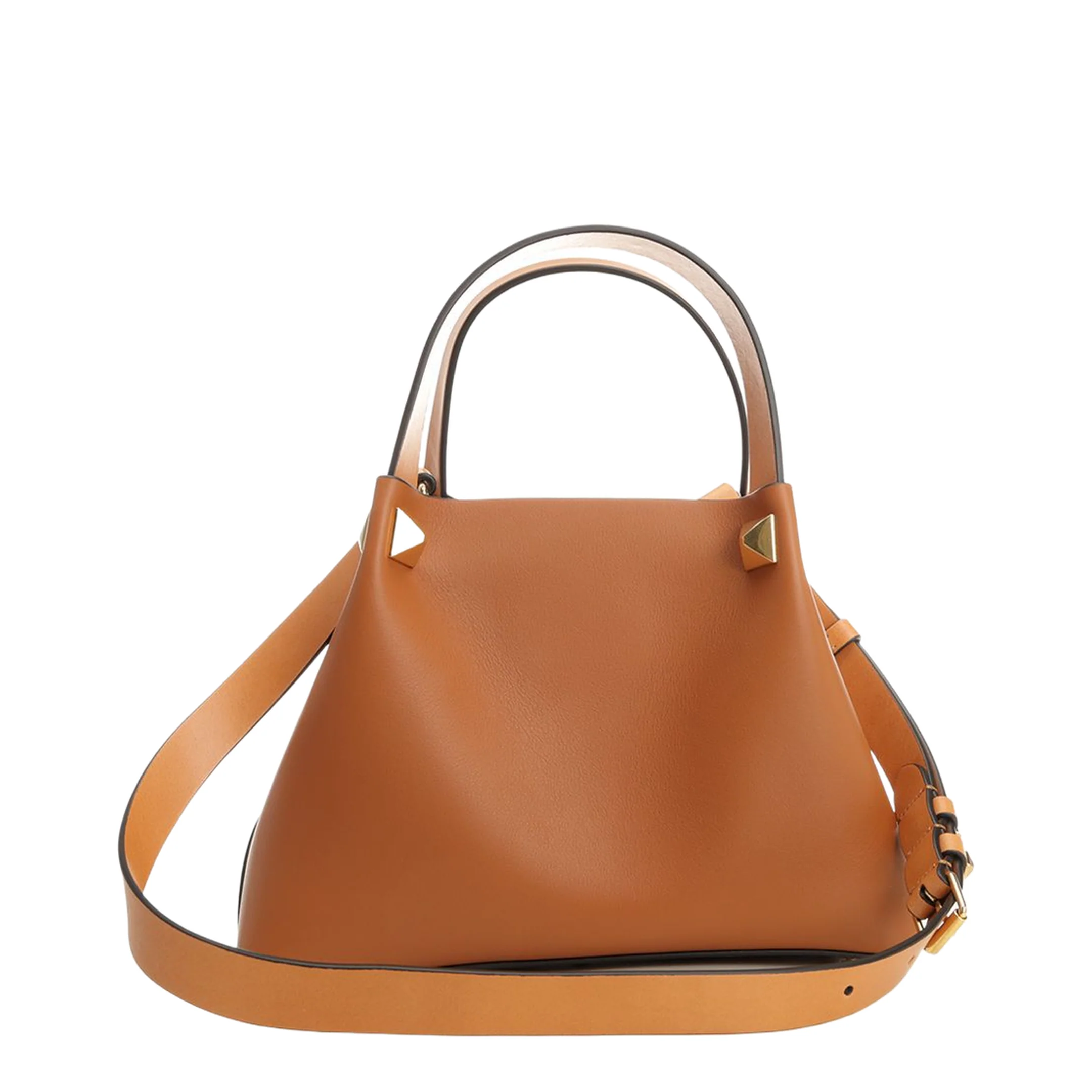 VLogo Small Leather Handbag - Brown - Image 3