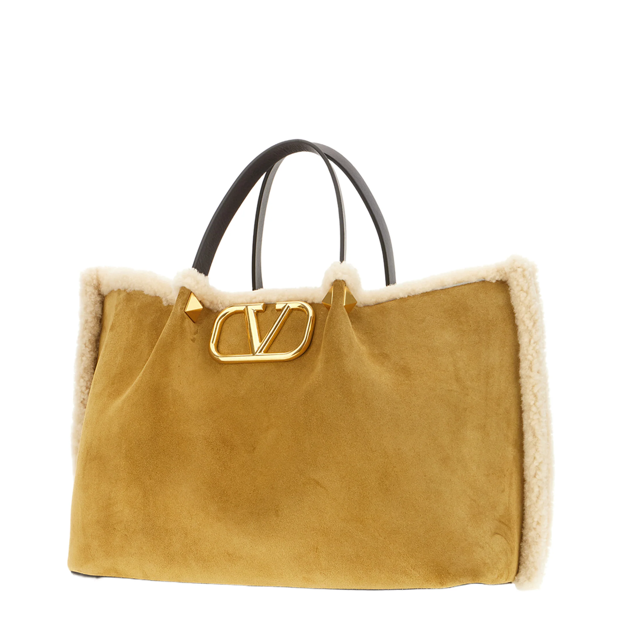 Suede And Sheepskin Medium Tote Bag - Image 2