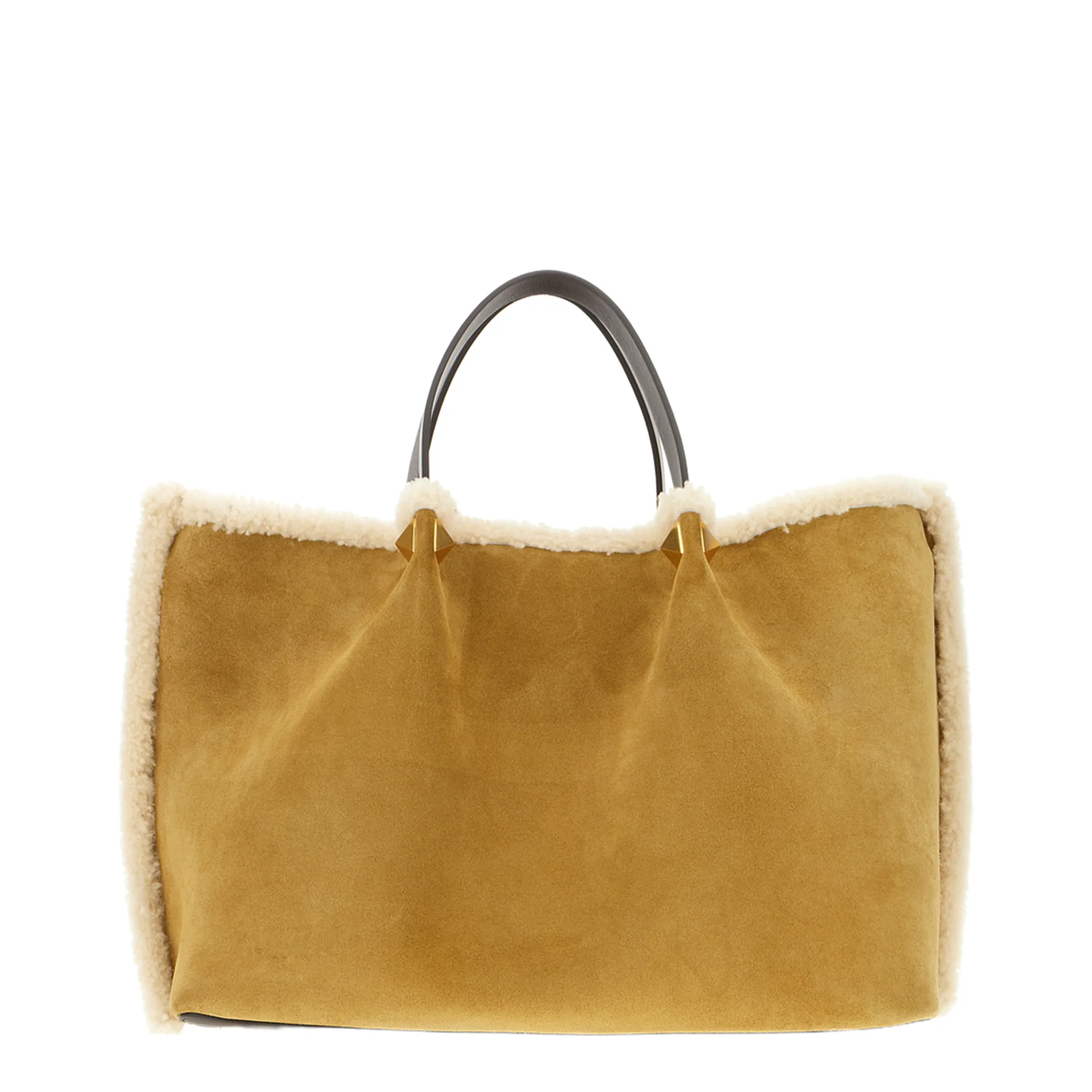 Suede And Sheepskin Medium Tote Bag - Image 3