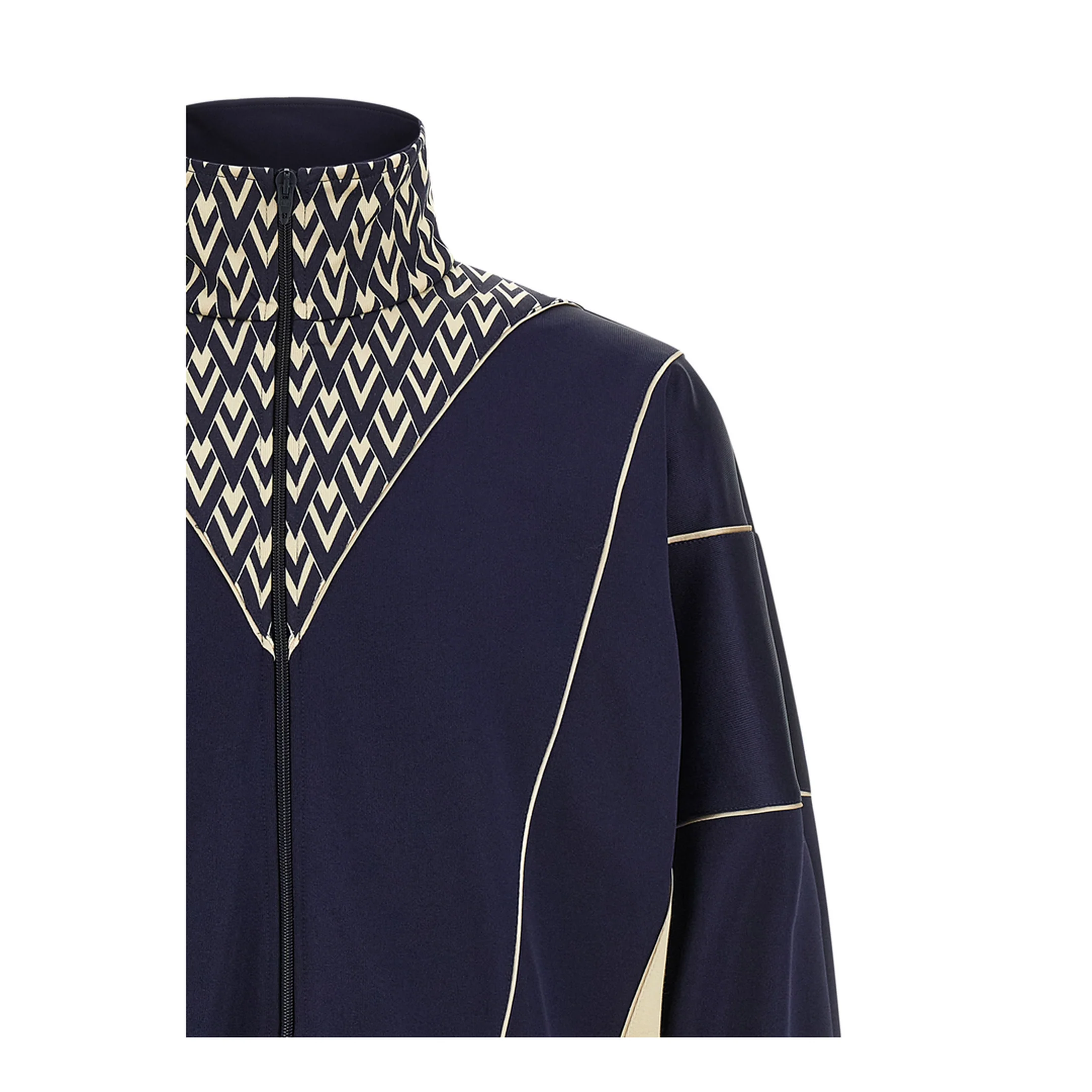 Toute La V Print Zipper Sweatshirt - Blue - Image 3