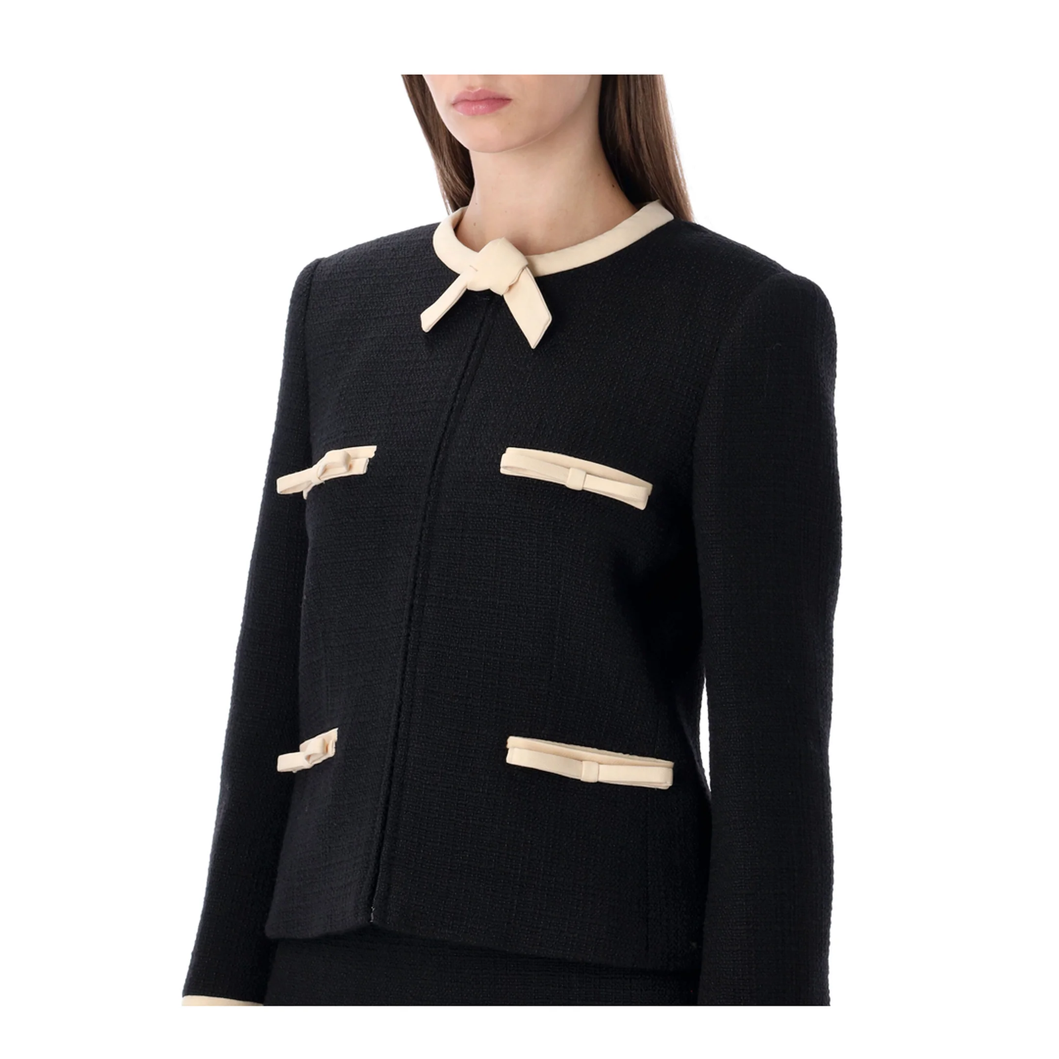 Tweed Jacket Multi Ribbon Black - Image 3
