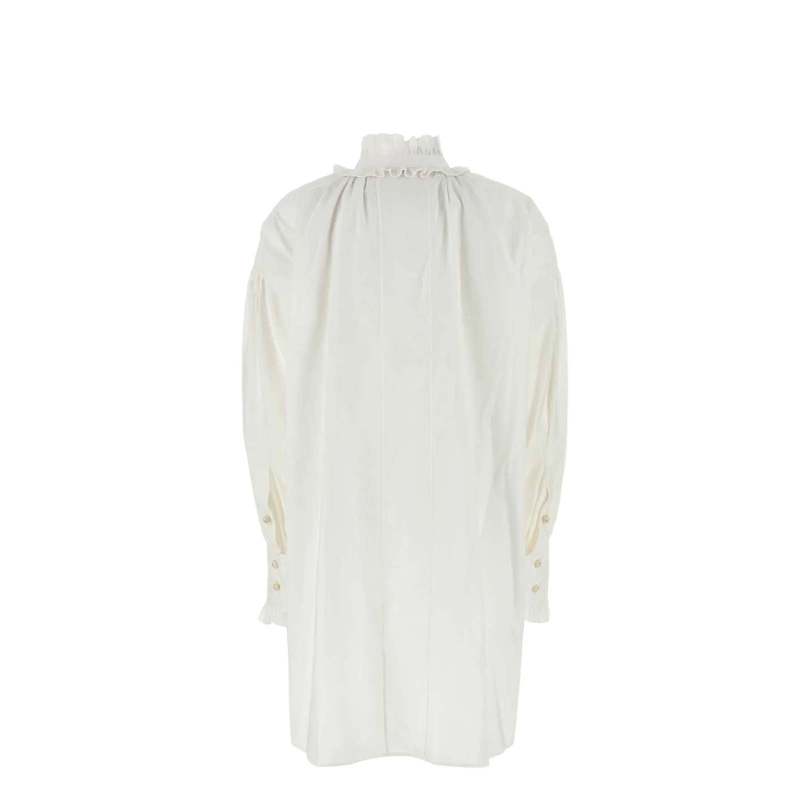 White Cotton Blend Dress - Image 2
