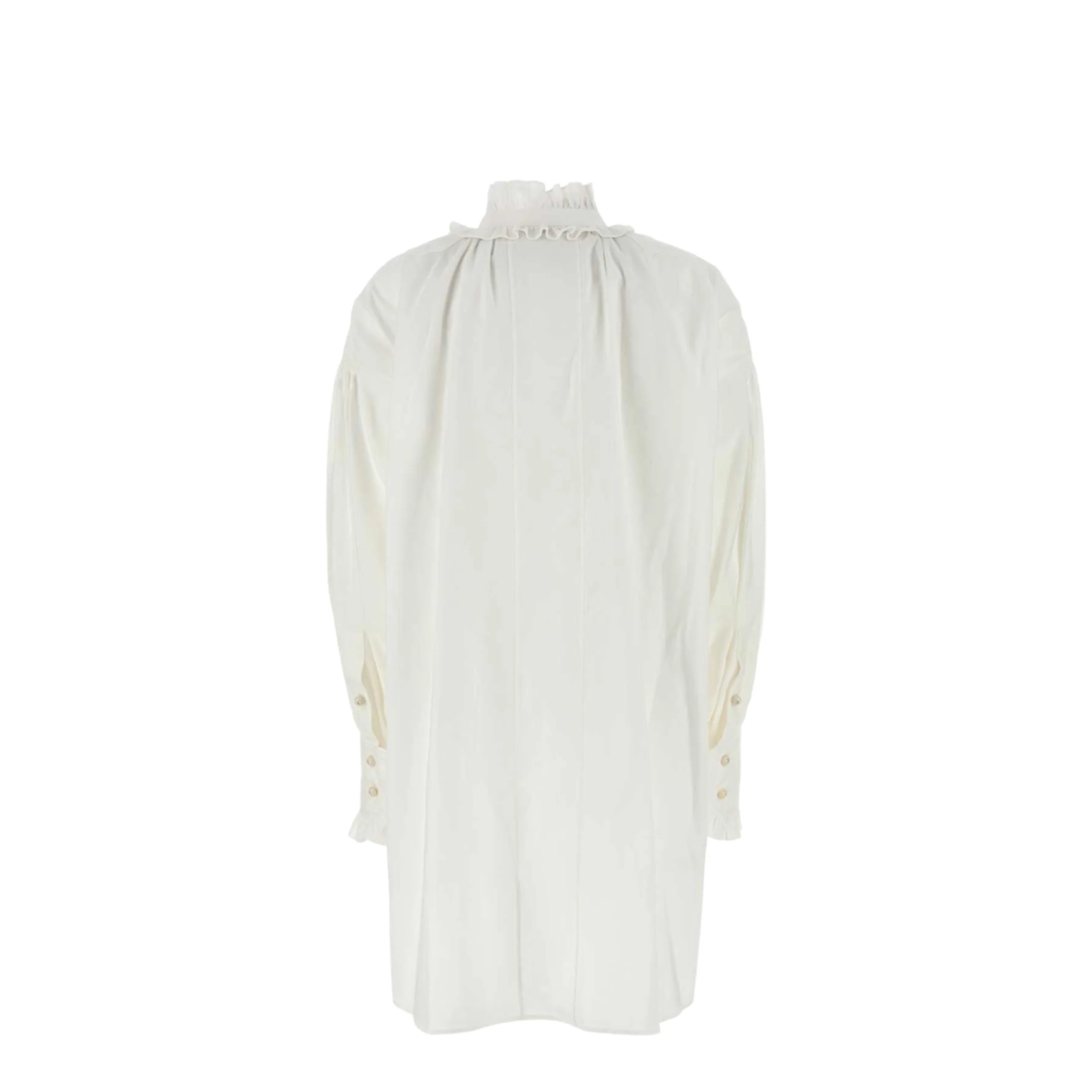 White Cotton Blend Dress - Image 7