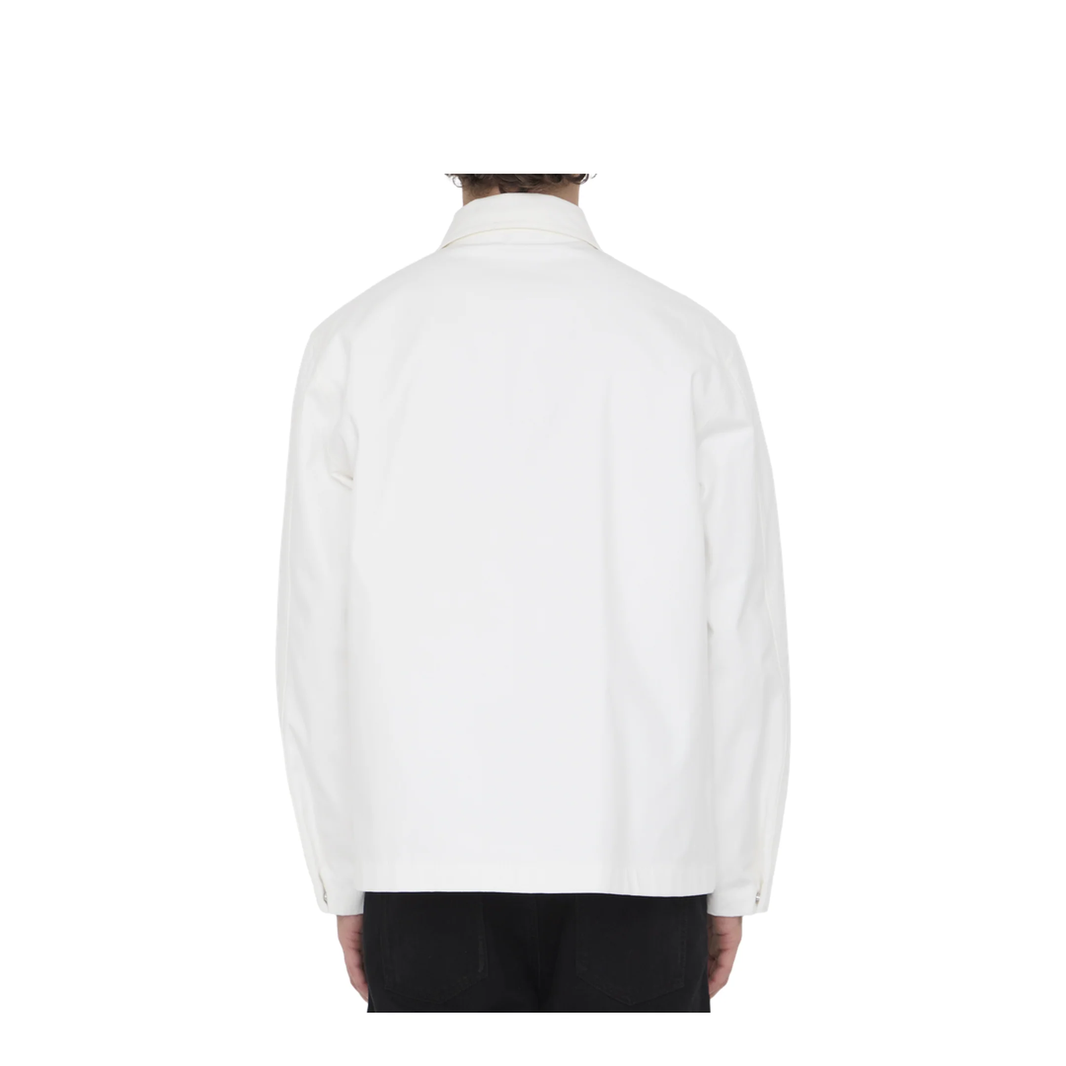 White V Logo Detail Shirt in Cotton Blend - Image 4