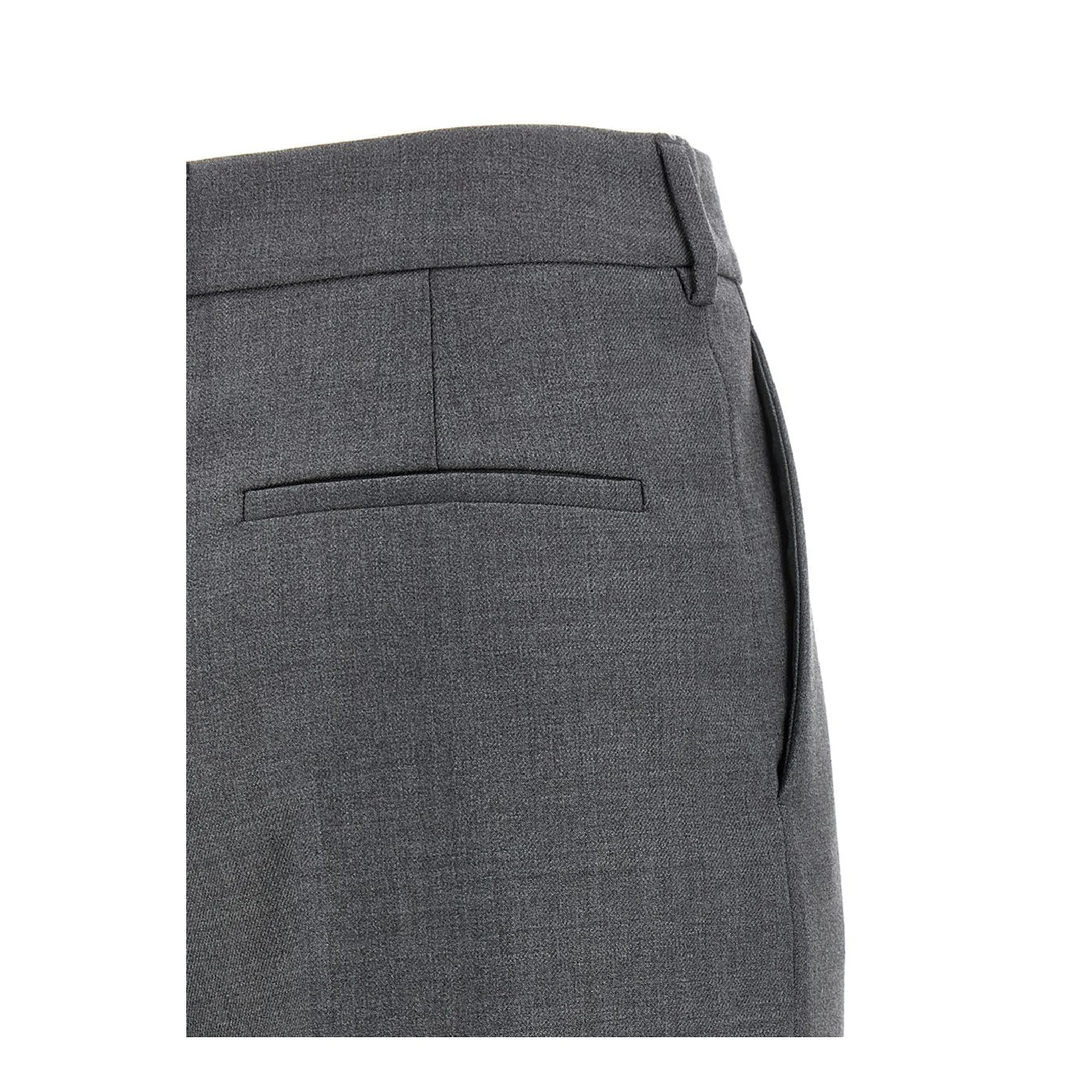 Wide Leg Trousers In Grigio Medio Mel - Image 4