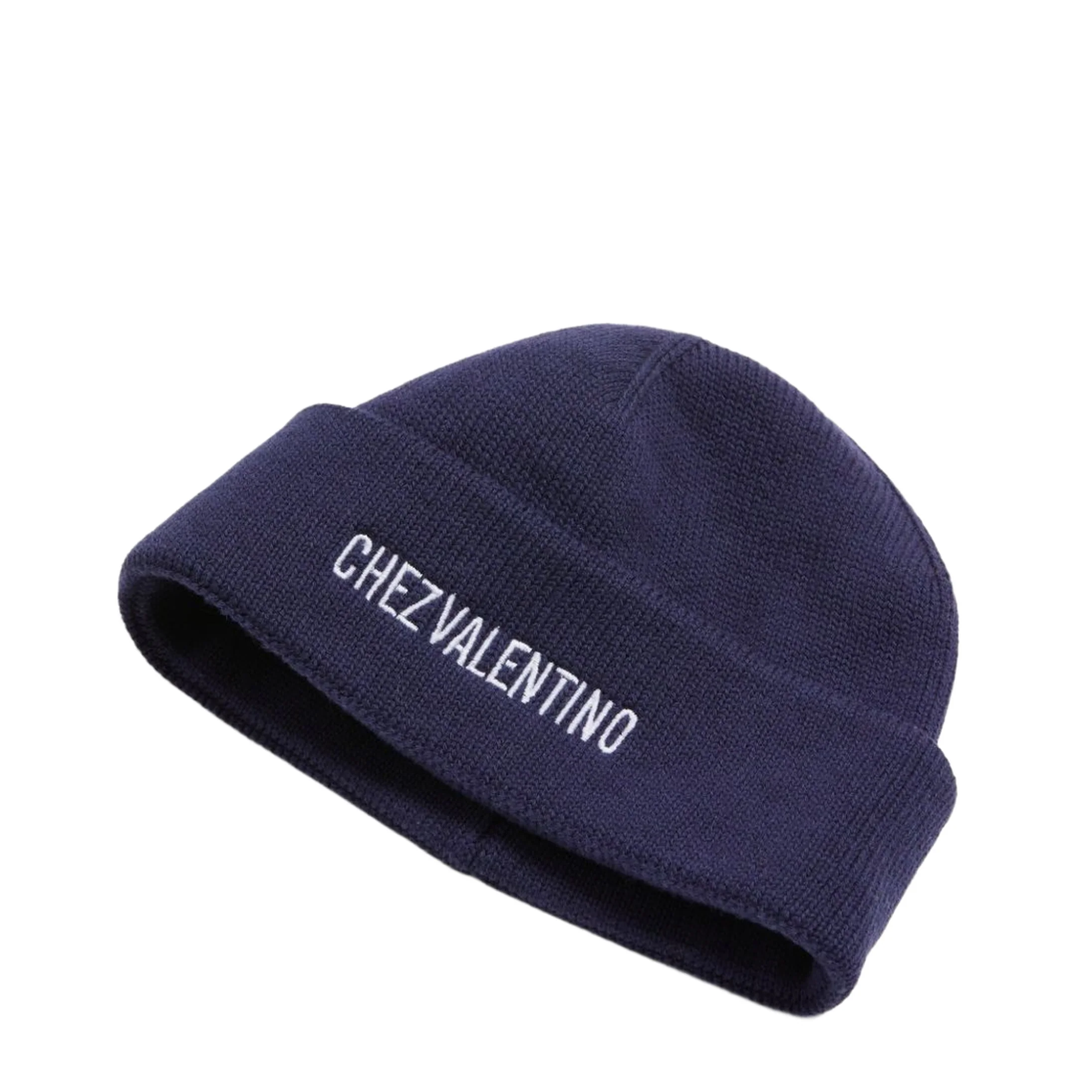 Wool Beanie Navy - Image 4