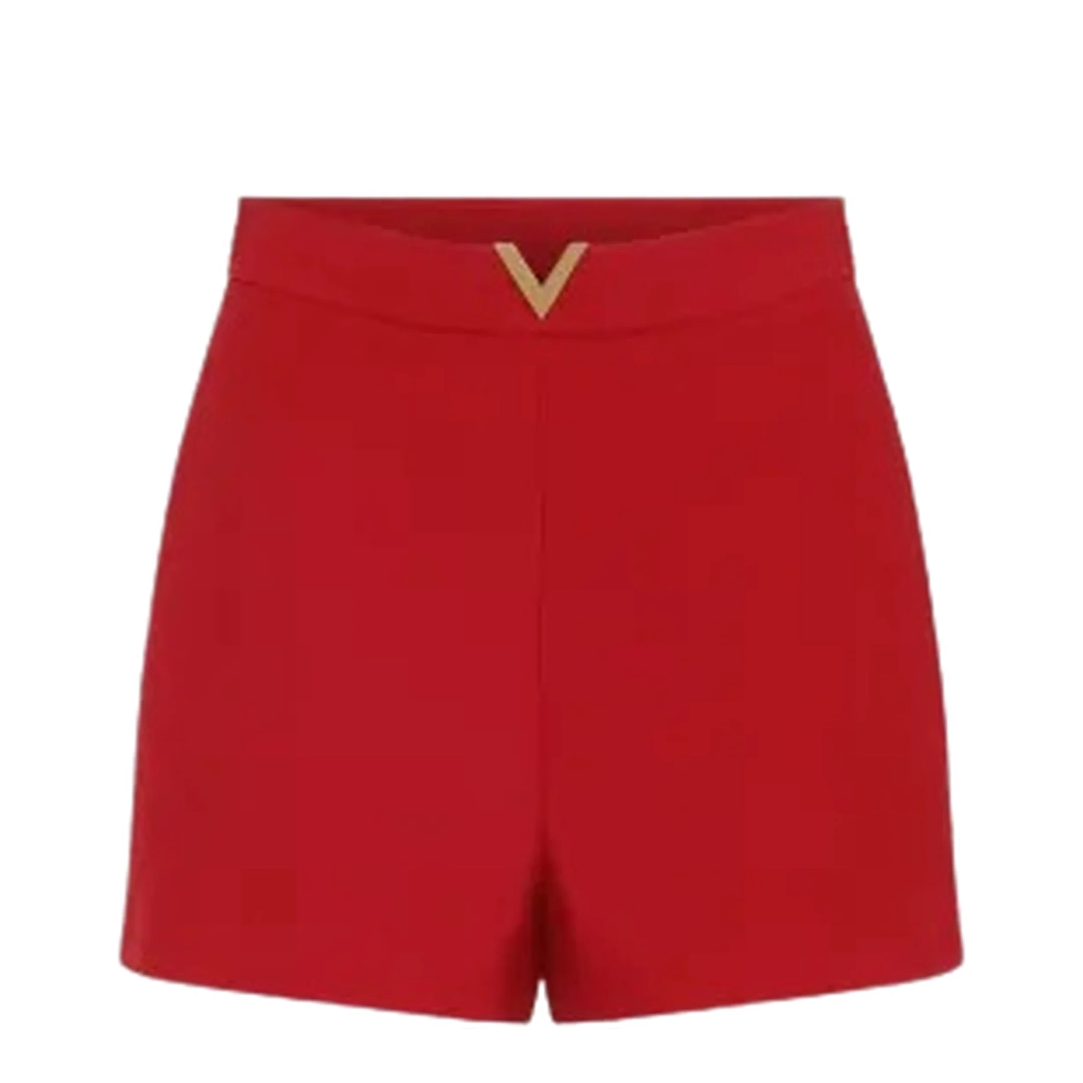 Wool Mini Shorts Red - Image 2
