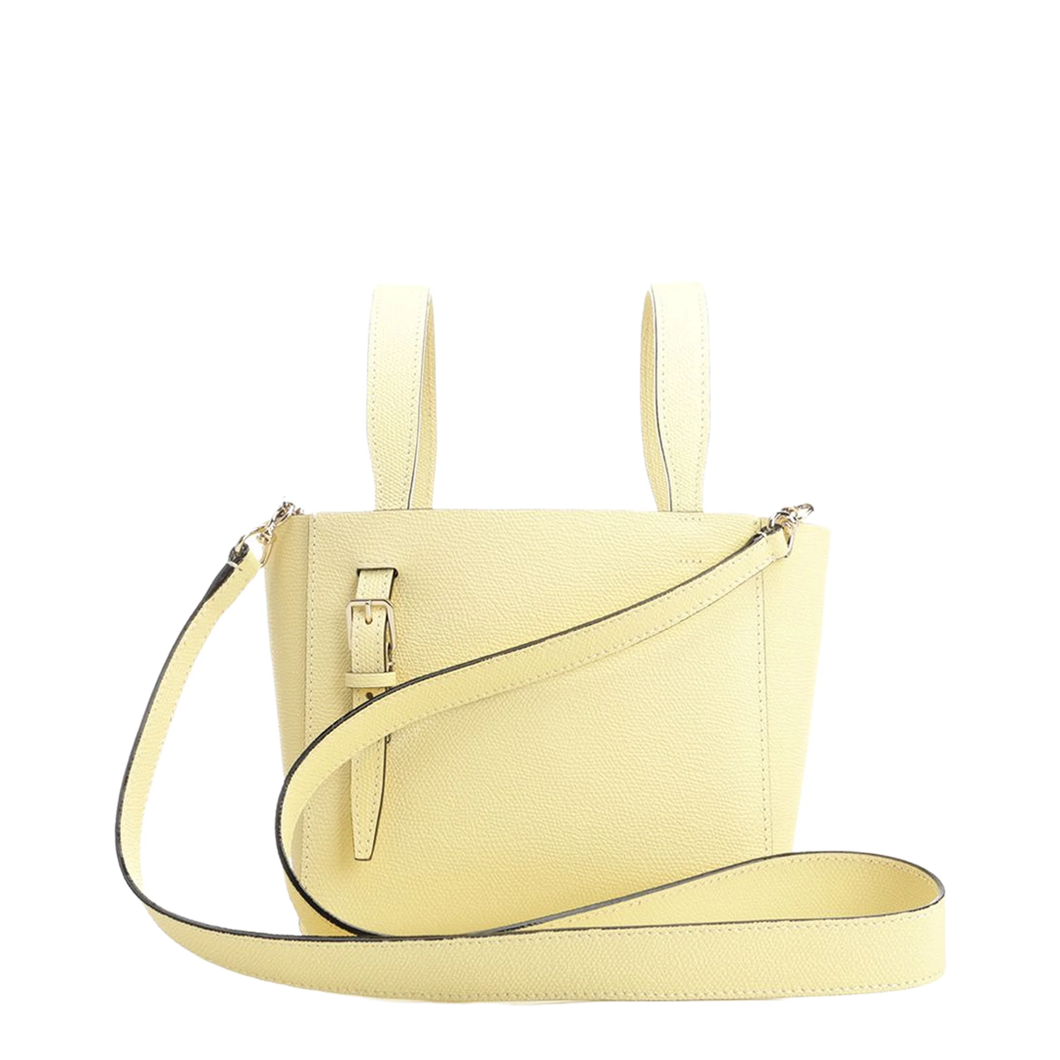 Micro Bucket Leather Shoulder Bag - Yellow - Image 2