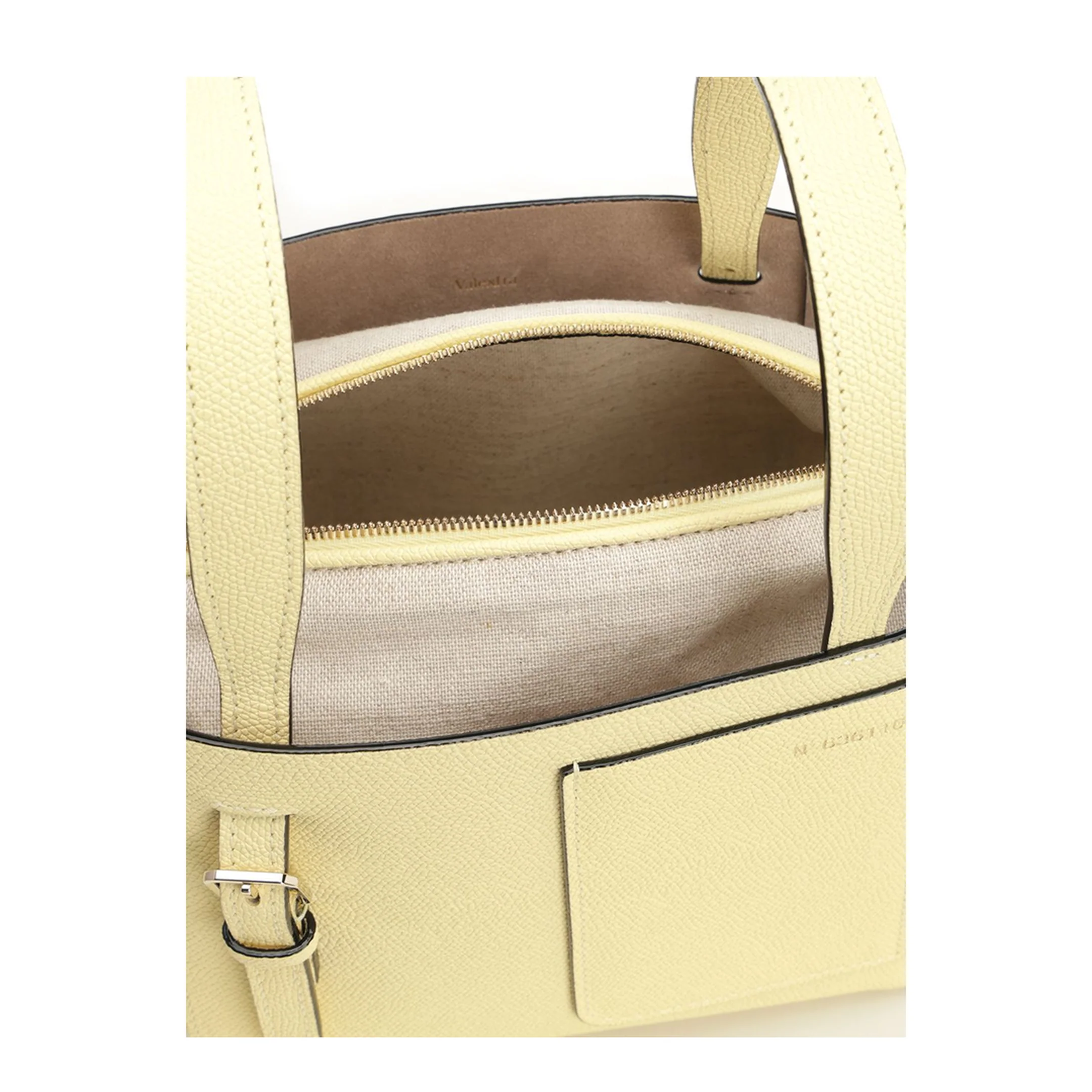 Micro Bucket Leather Shoulder Bag - Yellow - Image 3