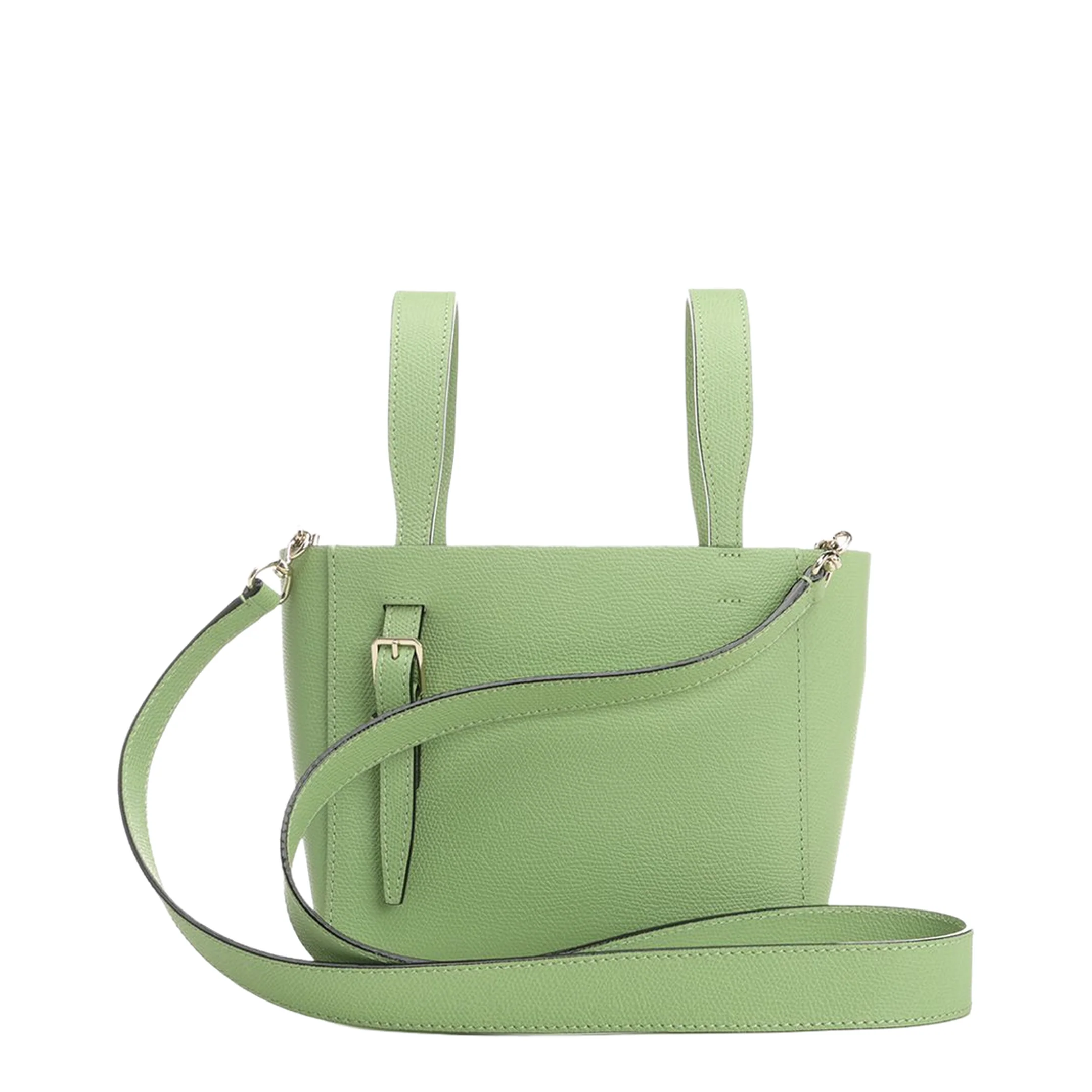 Micro Bucket Leather Shoulder Bag - Green - Image 3