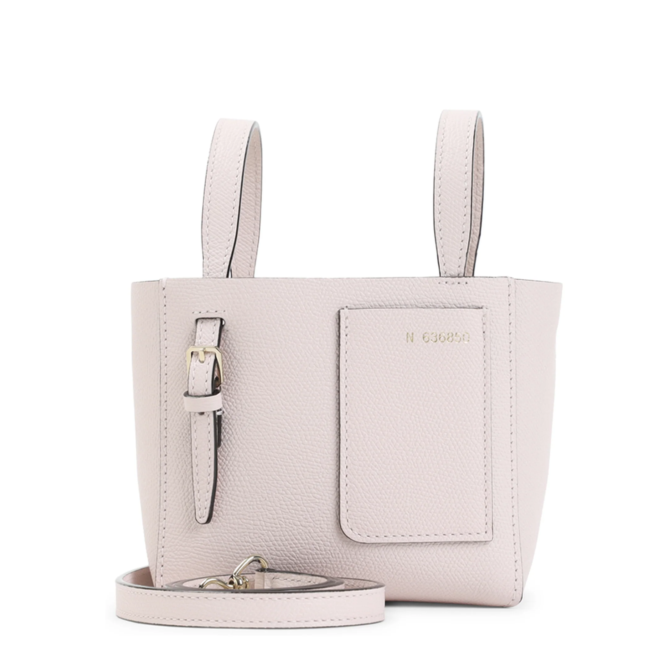 Micro Leather Bucket Bag Pink - Image 2